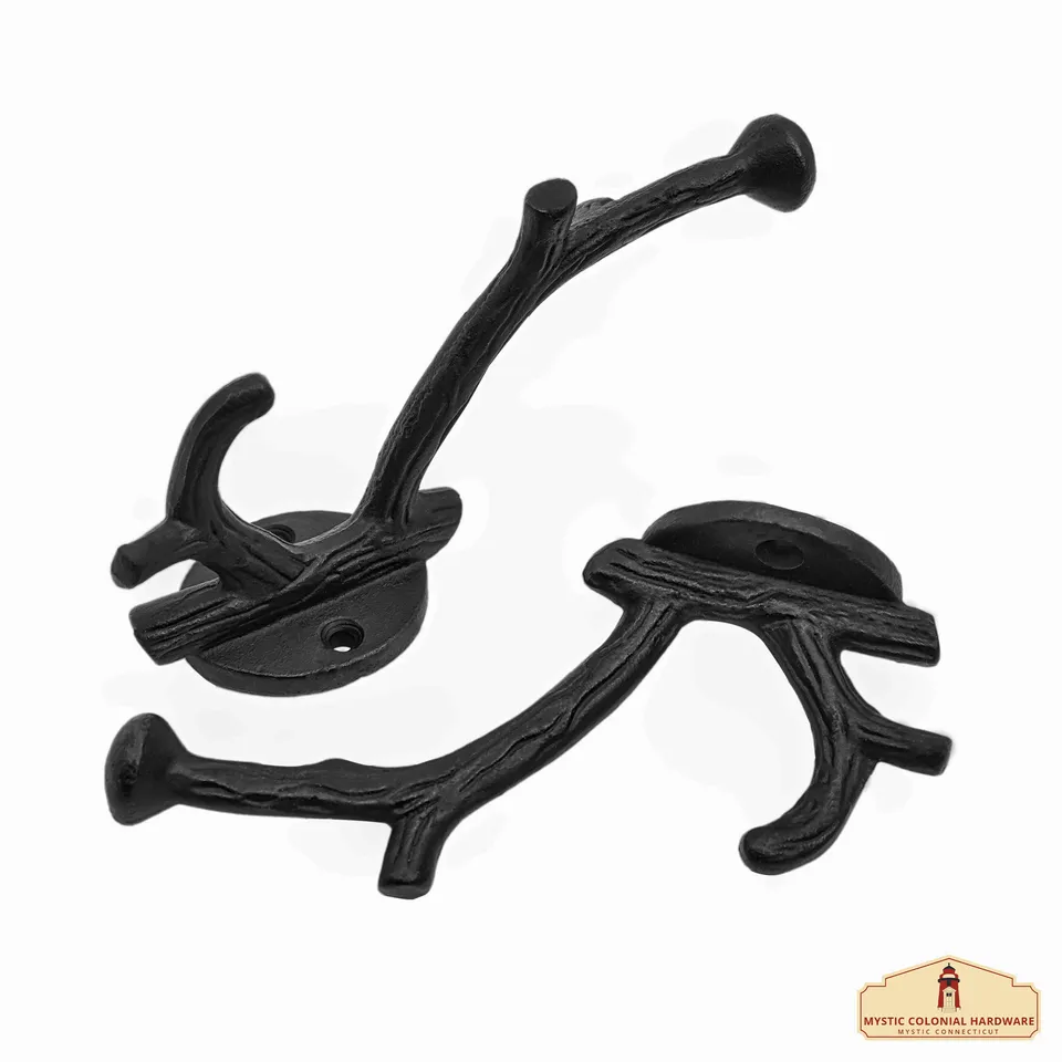 Mystic Colonial Hardware ganci parete ghisa 12x3,8 cm set 2 pezzi