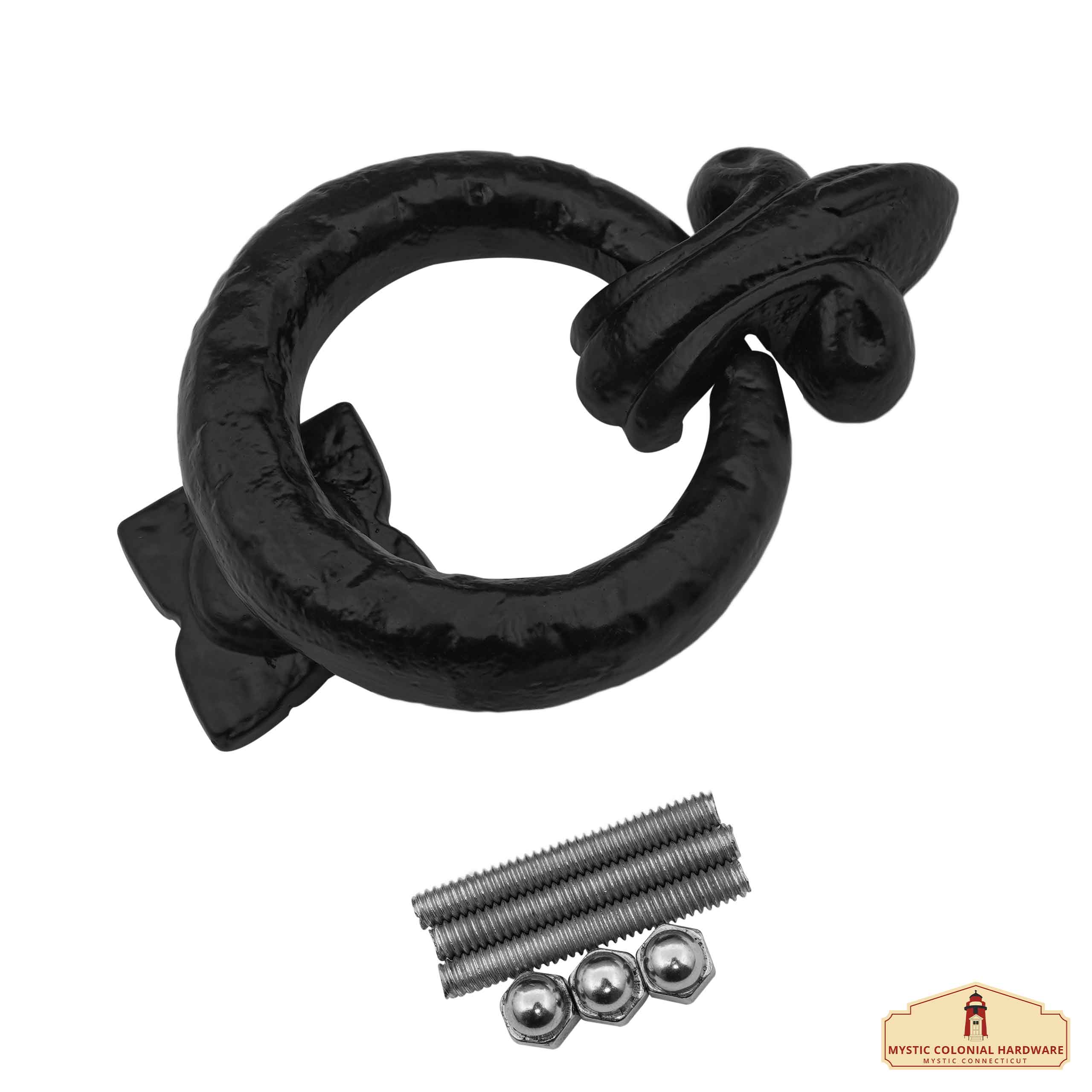 Mystic Colonial Hardware Ring battente porta ferro nero 12,7 cm