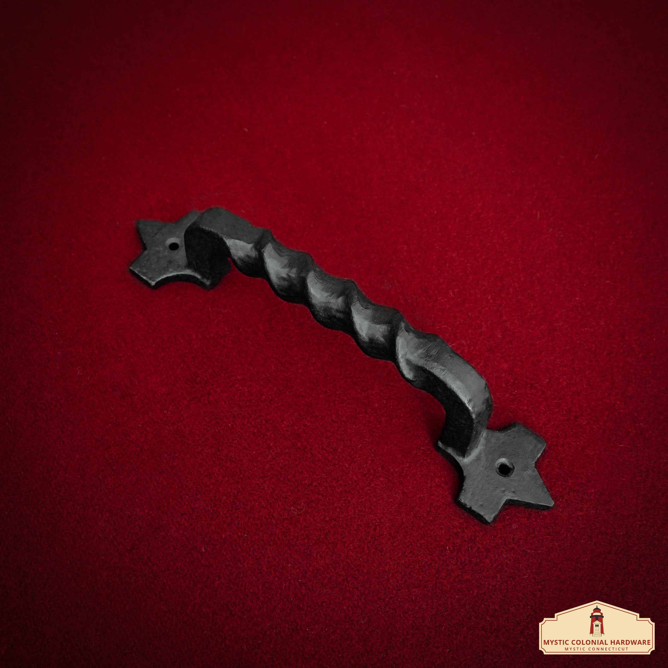 Mystic Colonial Maniglione Porta Ghisa 24,9 cm Nero Rustico