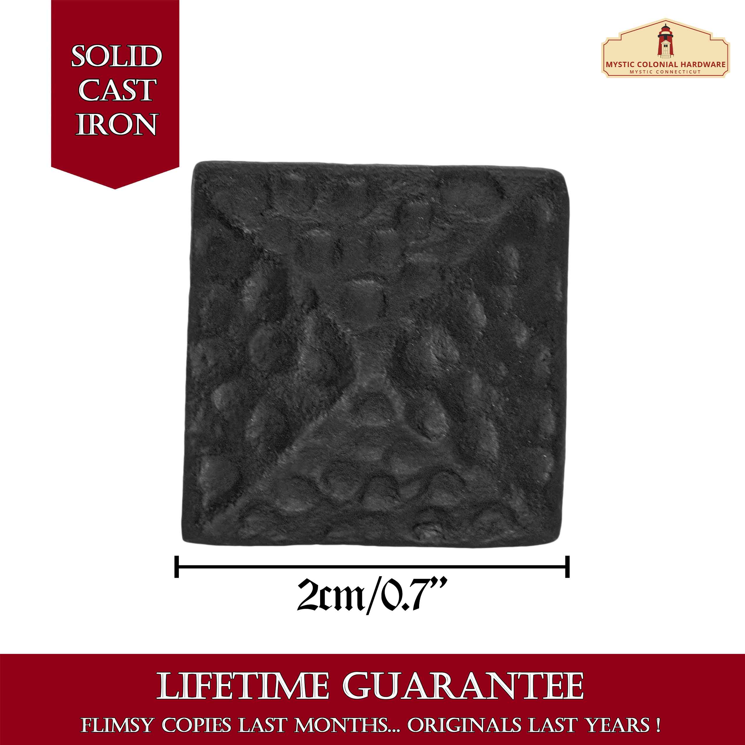 Mystic Colonial Pomelli Mobili Ferro Battuto Quadrati Set 4 Pezzi