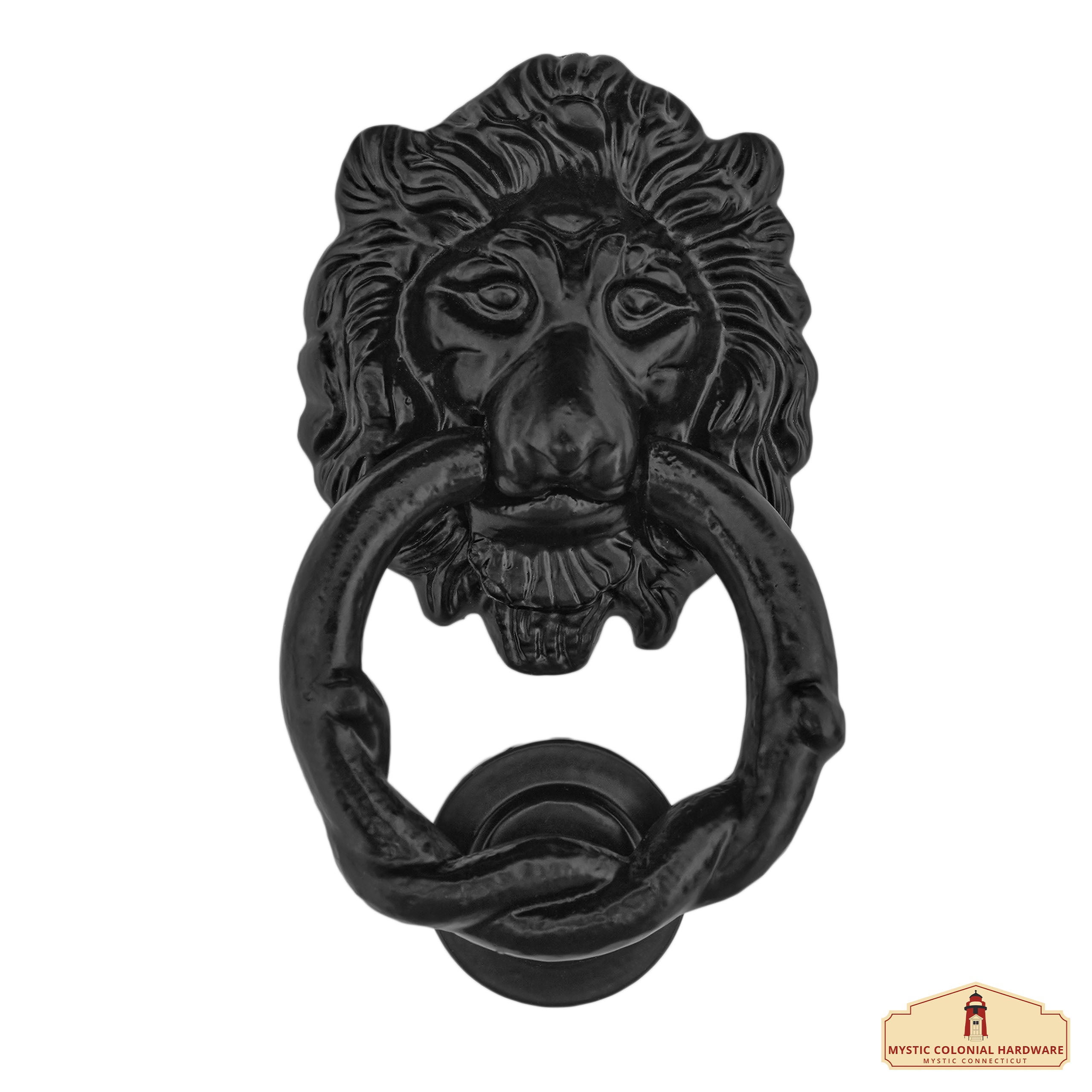 Mystic Colonial Batacchio Leone Ferro Battuto 15,2 cm Nero