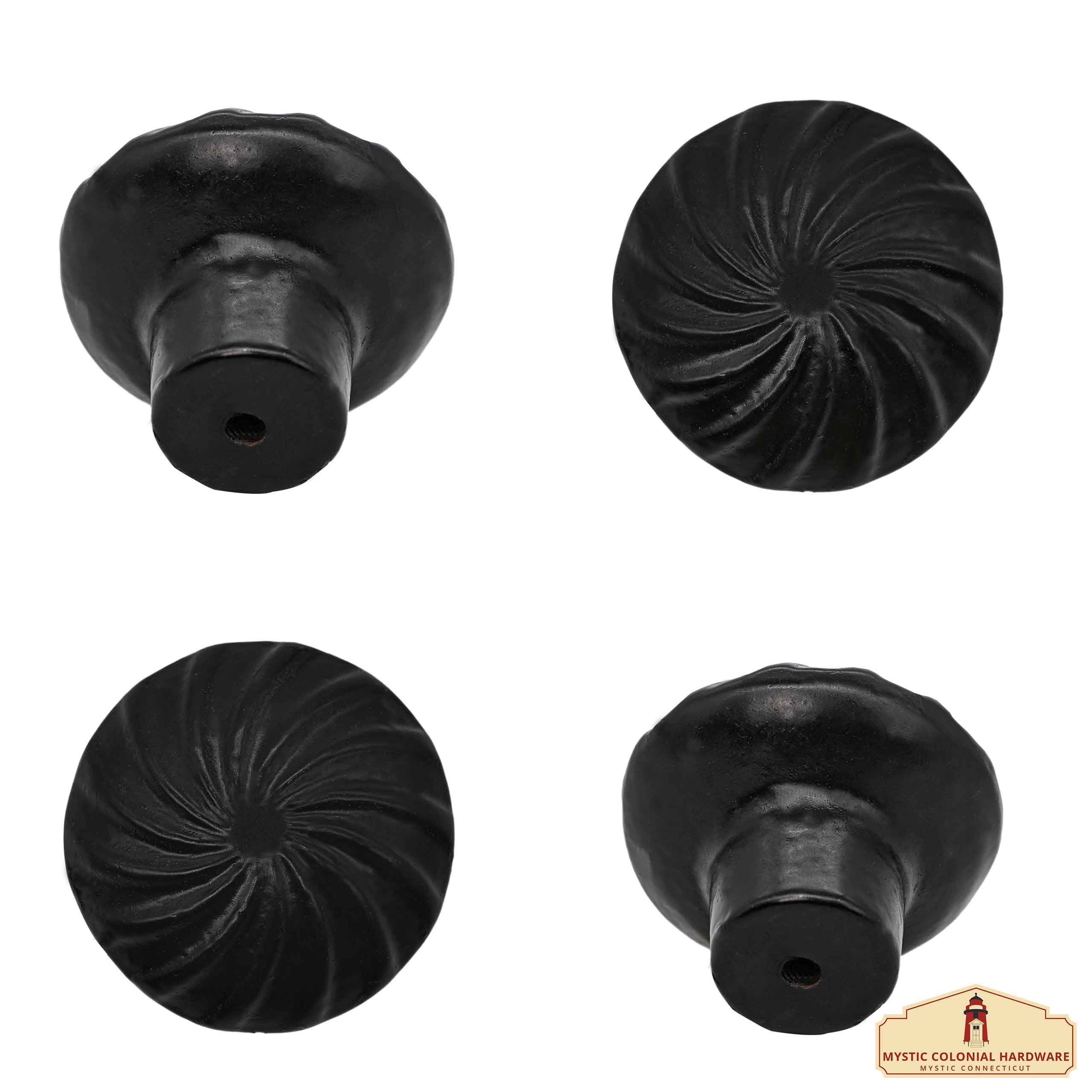 Mystic Colonial Hardware pomelli ferro battuto set 4 pezzi 4 cm