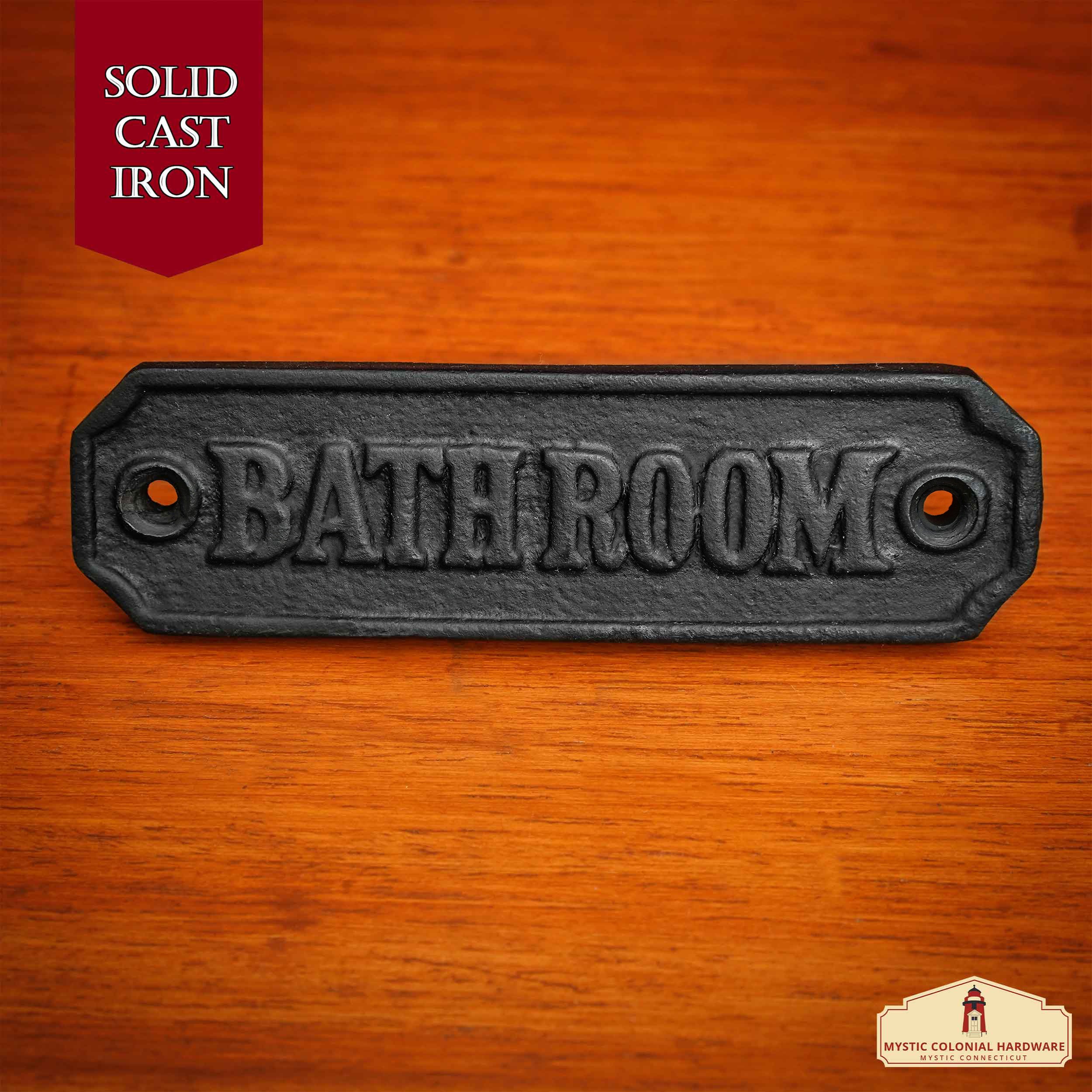 Mystic Colonial Hardware Bathroom 11,5 cm targa bagno ghisa nera