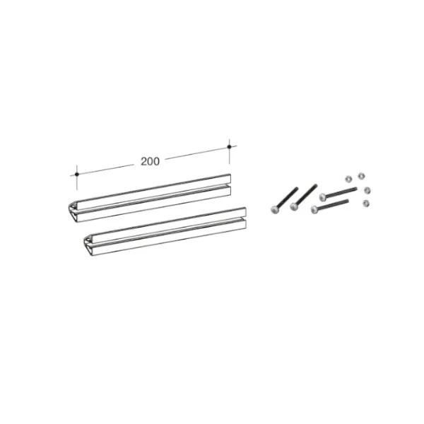 Silmec 11-003 coppia traversini alluminio 200 mm