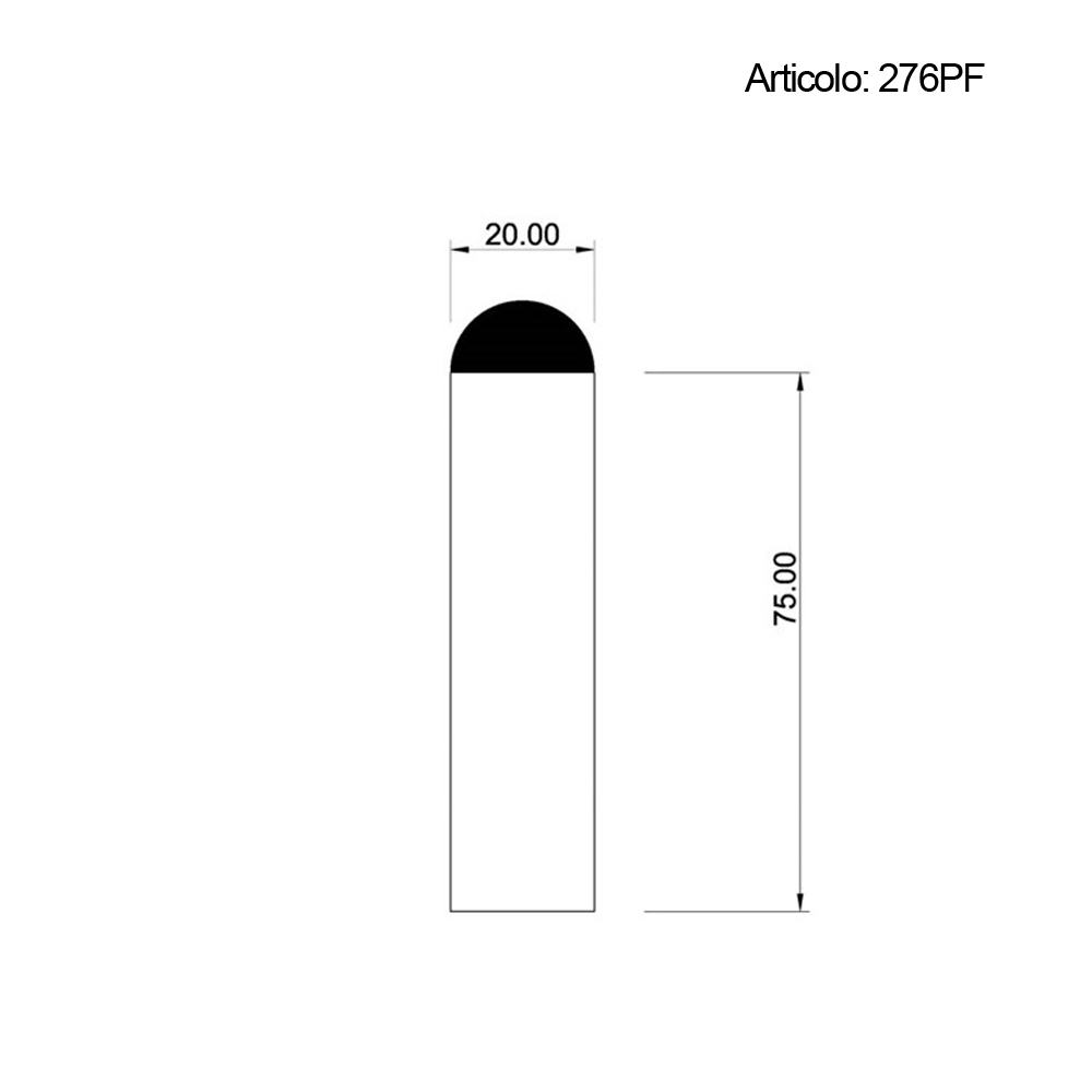 Spinardi 276PF fermaporta legno 20x75 mm