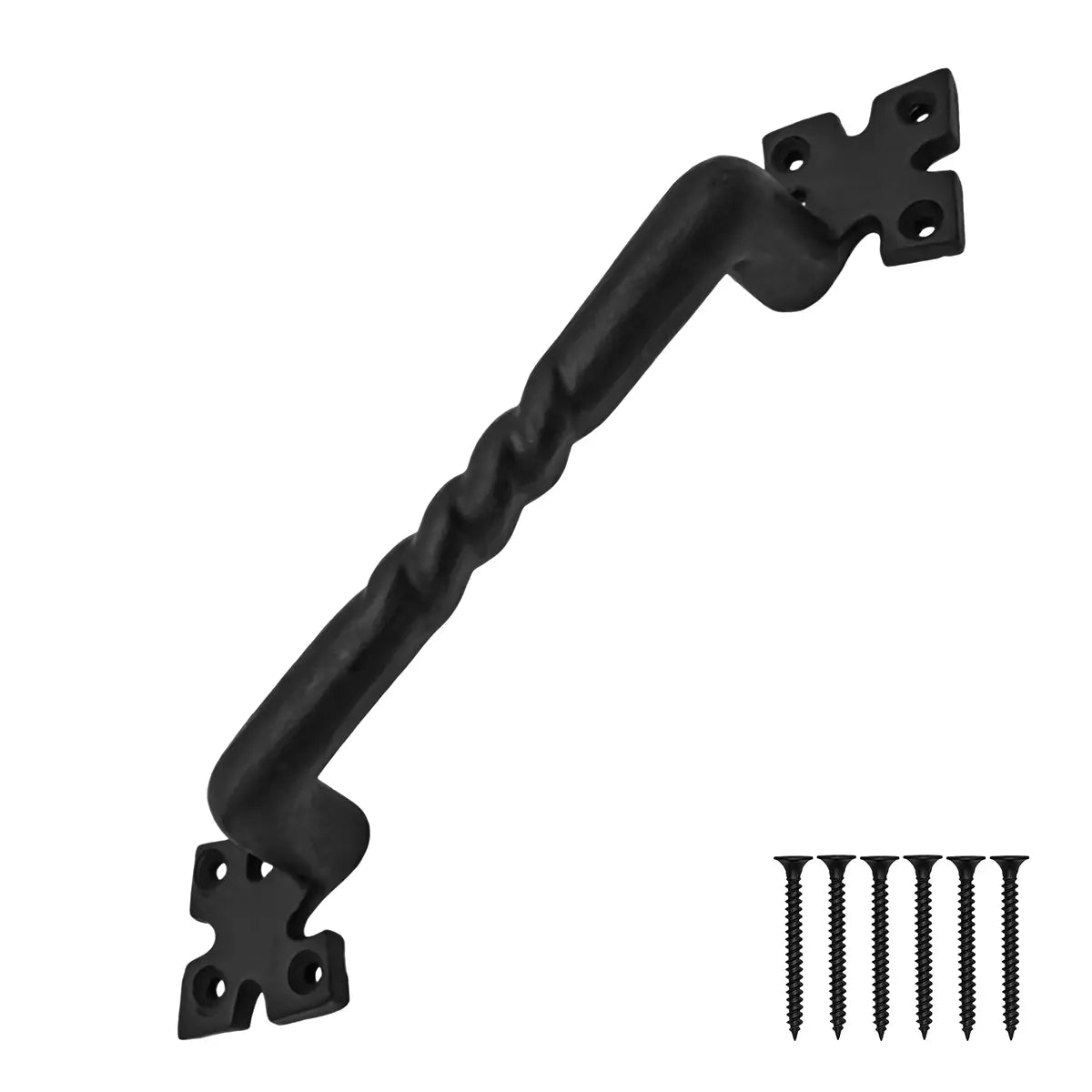 Mystic Colonial Hardware Twisted maniglia porta ghisa nera