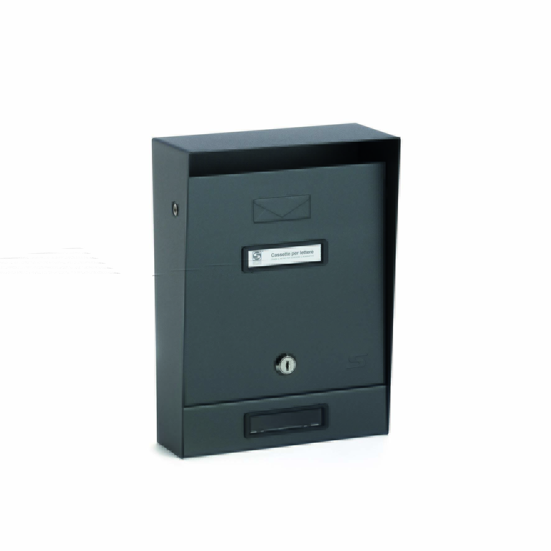 Silmec S02 cassetta postale singola con tetto fisso da esterno