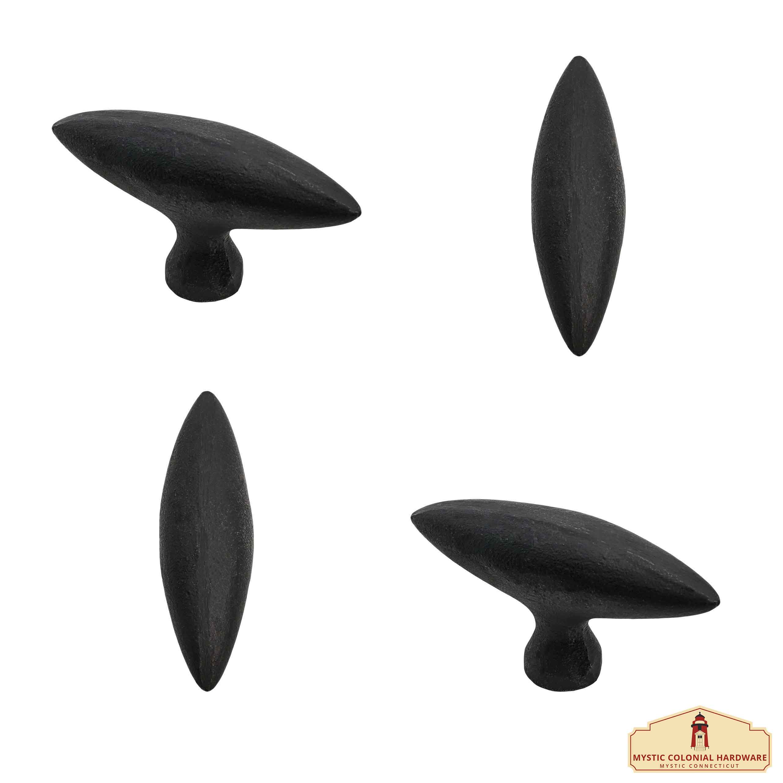 Mystic Colonial Hardware pomello ferro battuto set 4 pezzi rustico