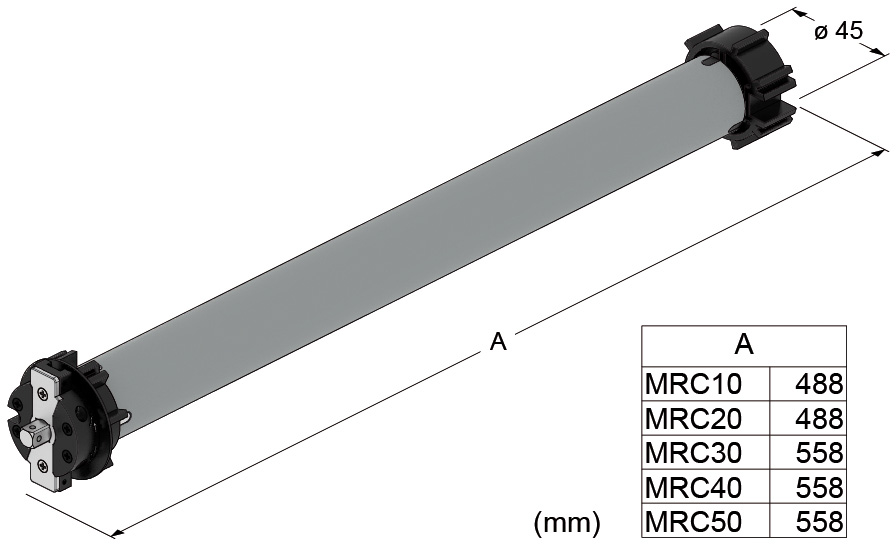TAU MRC motore tubolare tapparelle 60 mm