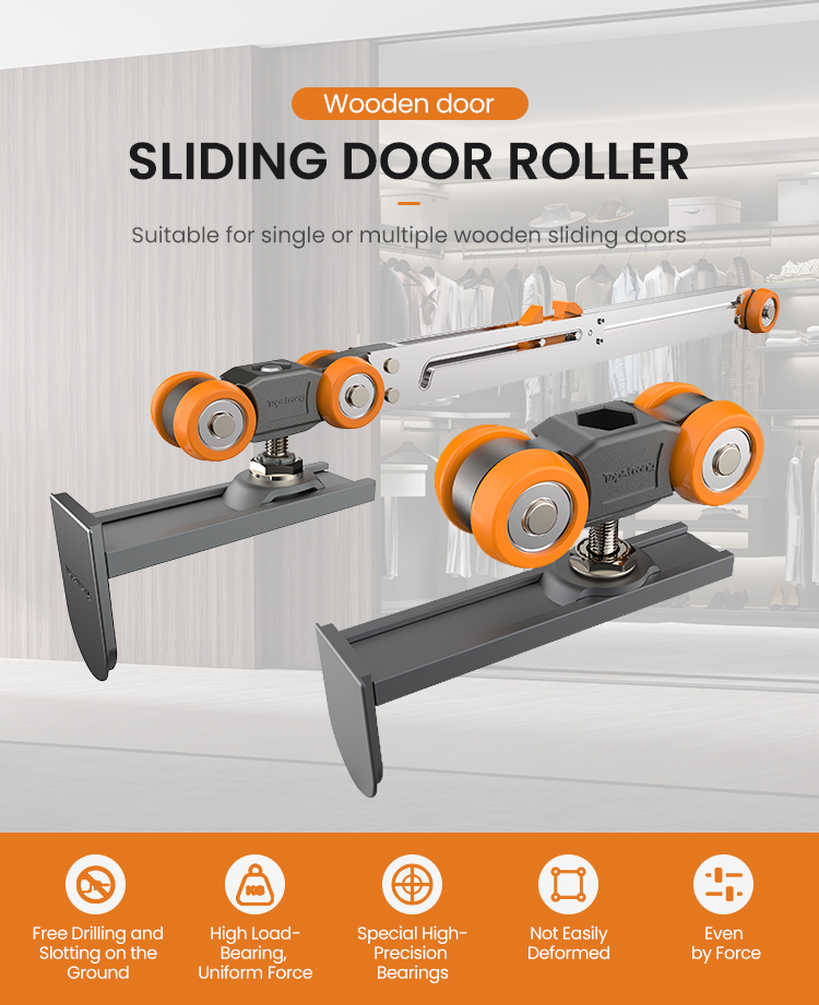 TopStrong 120KG carrello porta scorrevole legno