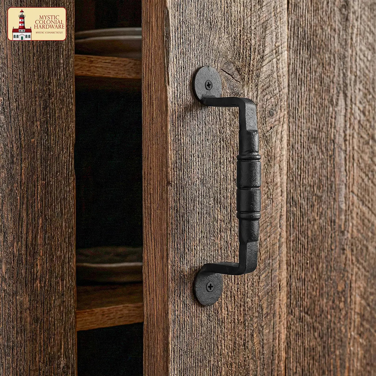 Mystic Colonial Set 2 Maniglie Barilotto Ferro Nero