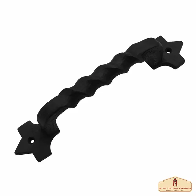 Mystic Colonial Maniglione Porta Ghisa 24,9 cm Nero Rustico