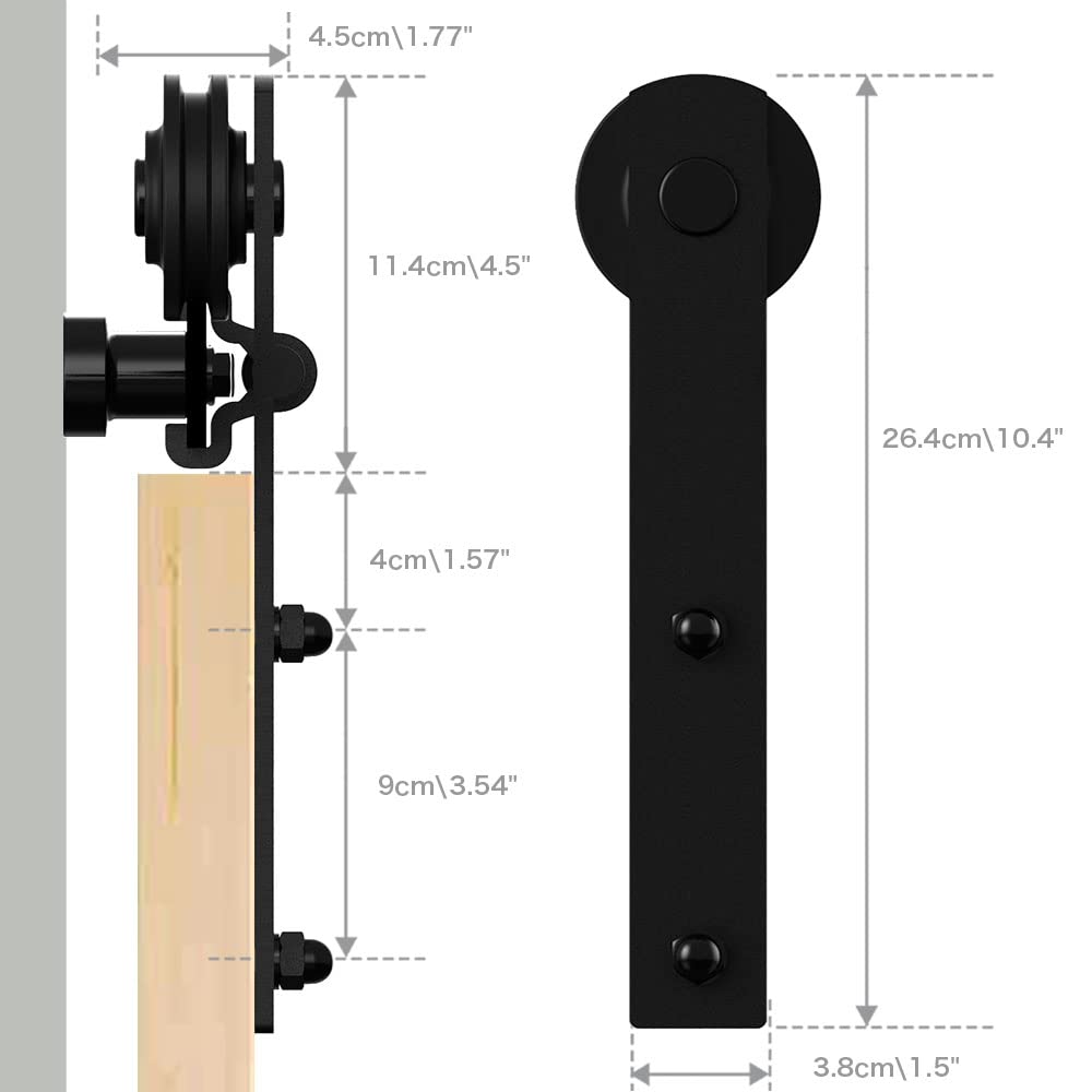 ETIASQSA binario porta scorrevole nero 183 cm kit
