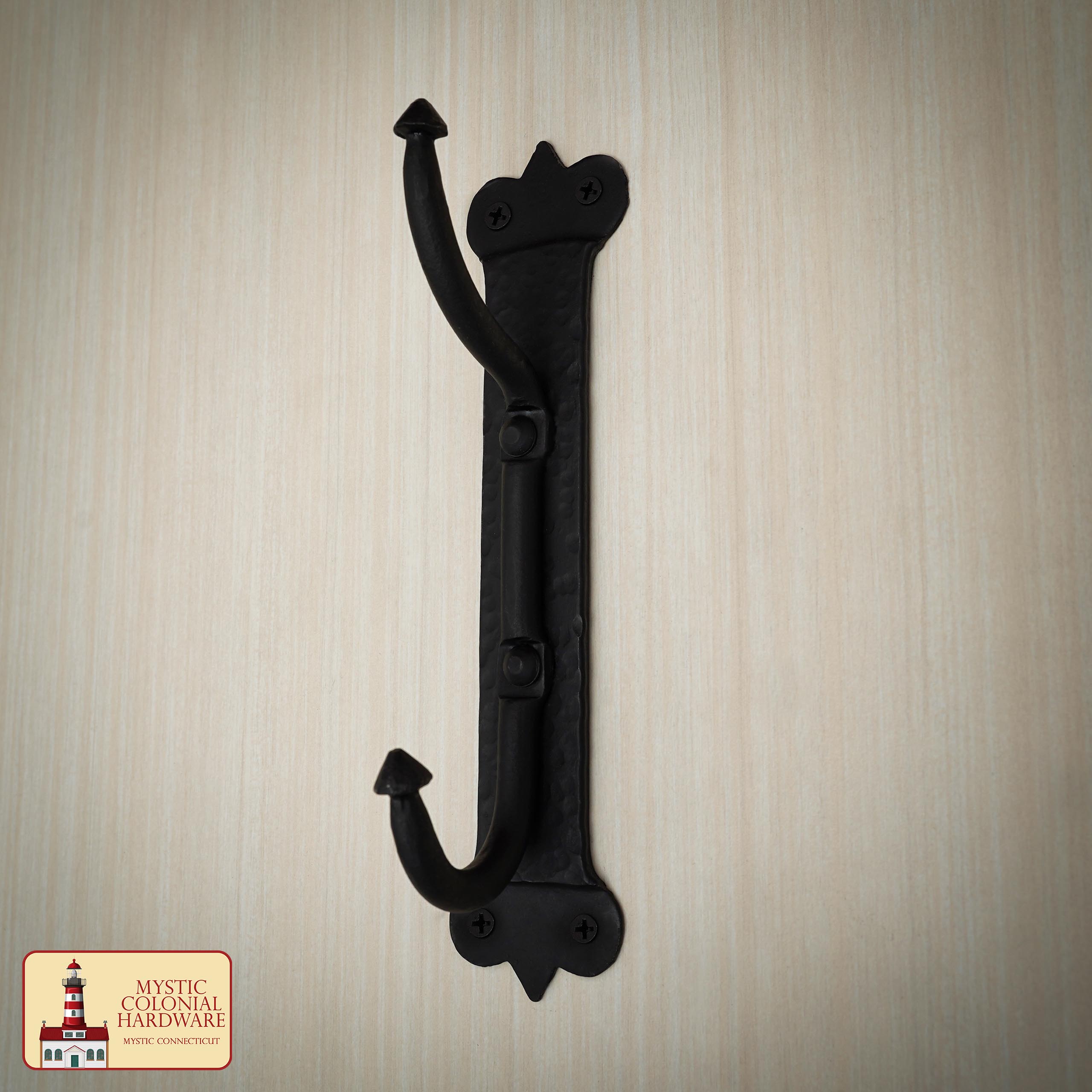Mystic Colonial Hardware gancio parete vittoriano ferro doppio nero