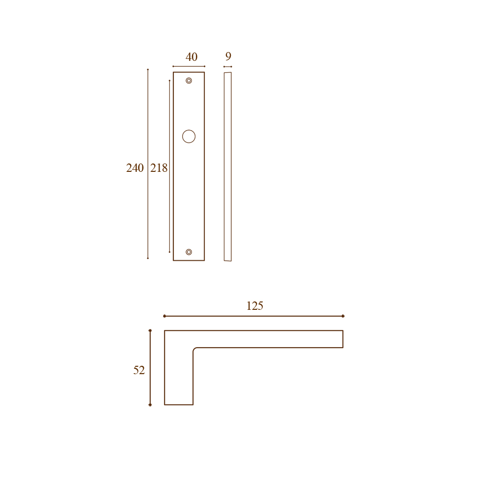 Spinardi Serie 0102 maniglia per porta su rosetta