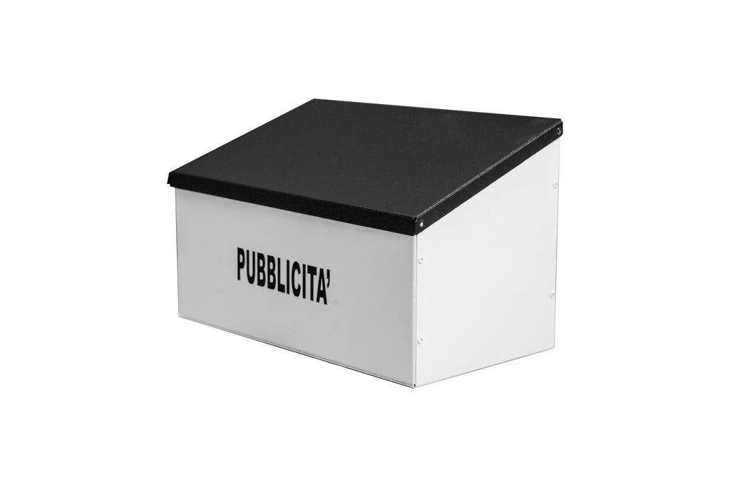 BOXOB Eternity 883 cassetta porta pubblicità esterno bianco/nero antipioggia