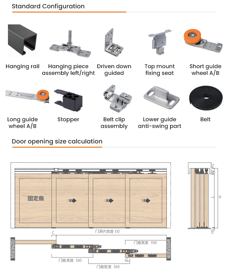 TopStrong 60KG carrello porta legno omodromo 3 ante sospeso