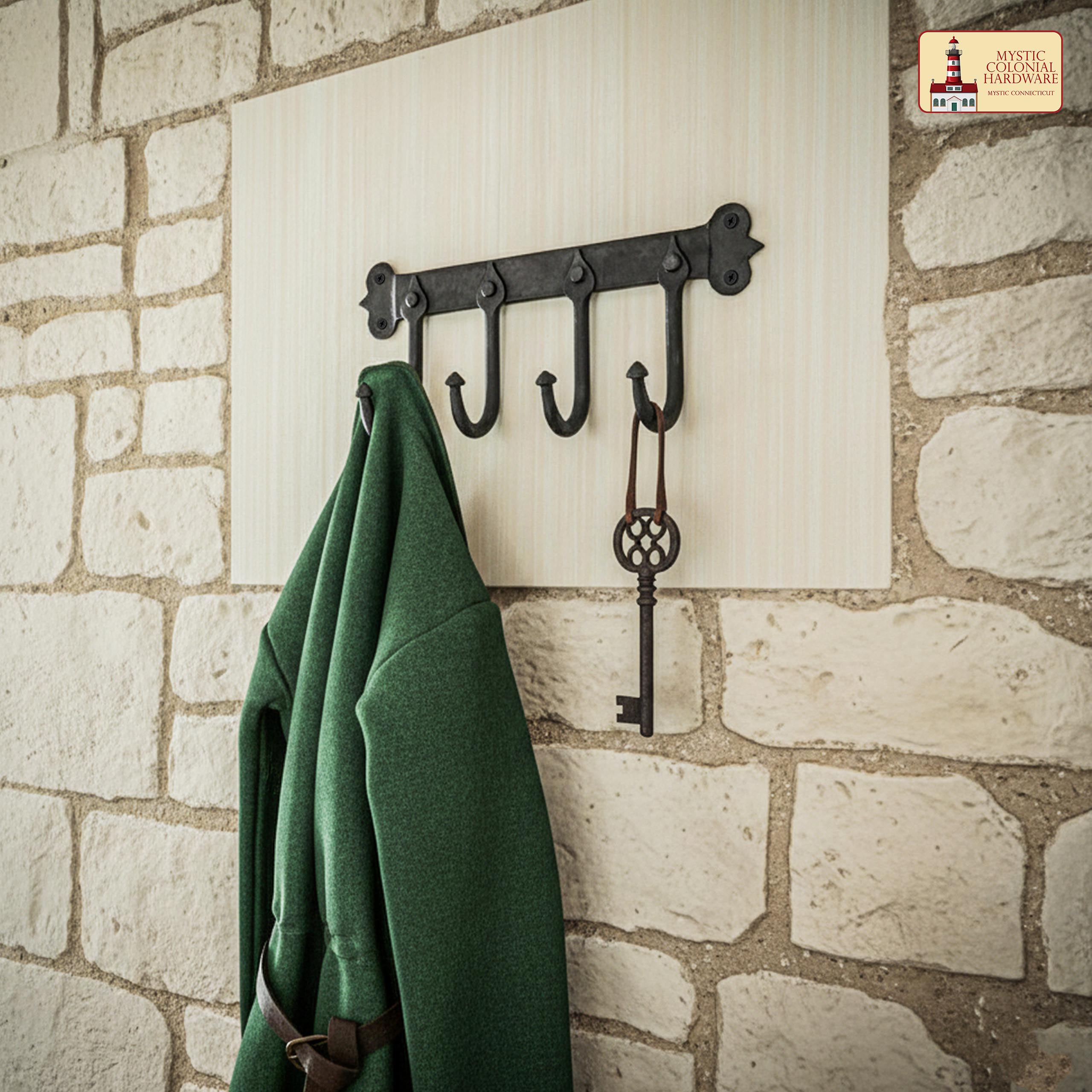 Mystic Colonial Hardware Appendiabiti 4 Ganci Ferro 29,2 cm
