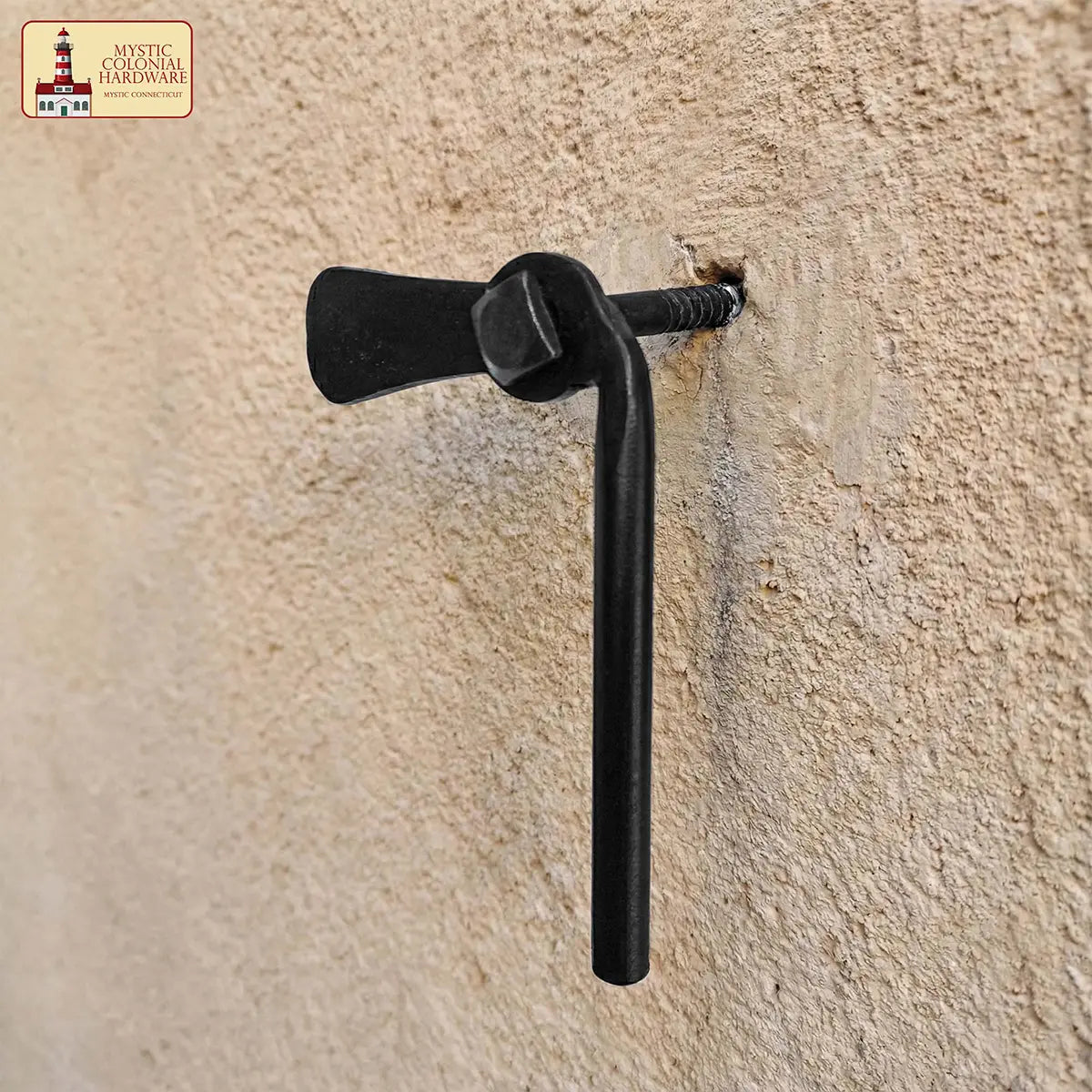 Mystic Colonial Hardware Fermapersiane ghisa nera 2pz esterno