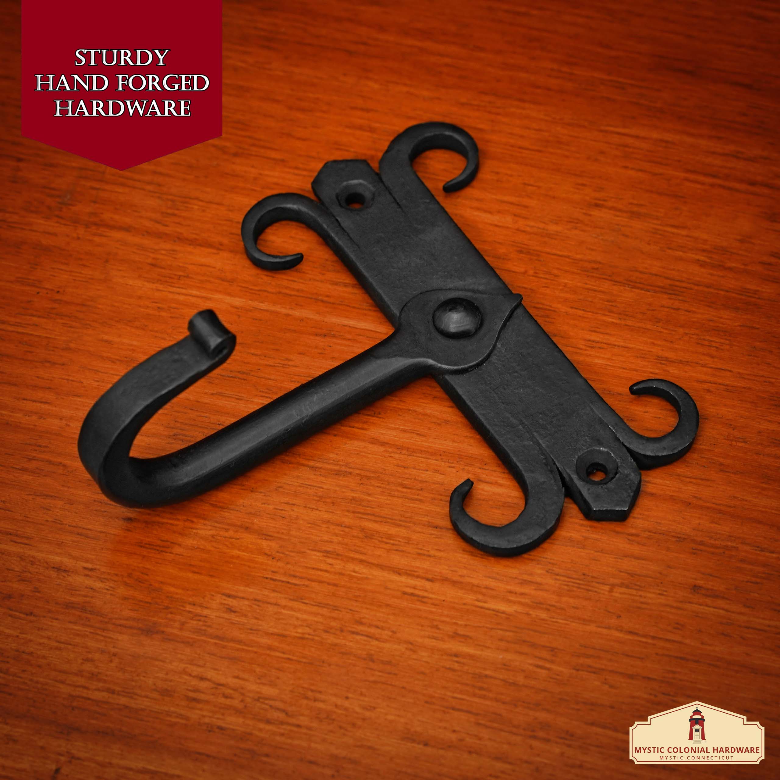 Mystic Colonial Hardware Ganci Parete Ferro 11x12 cm 2 Pezzi