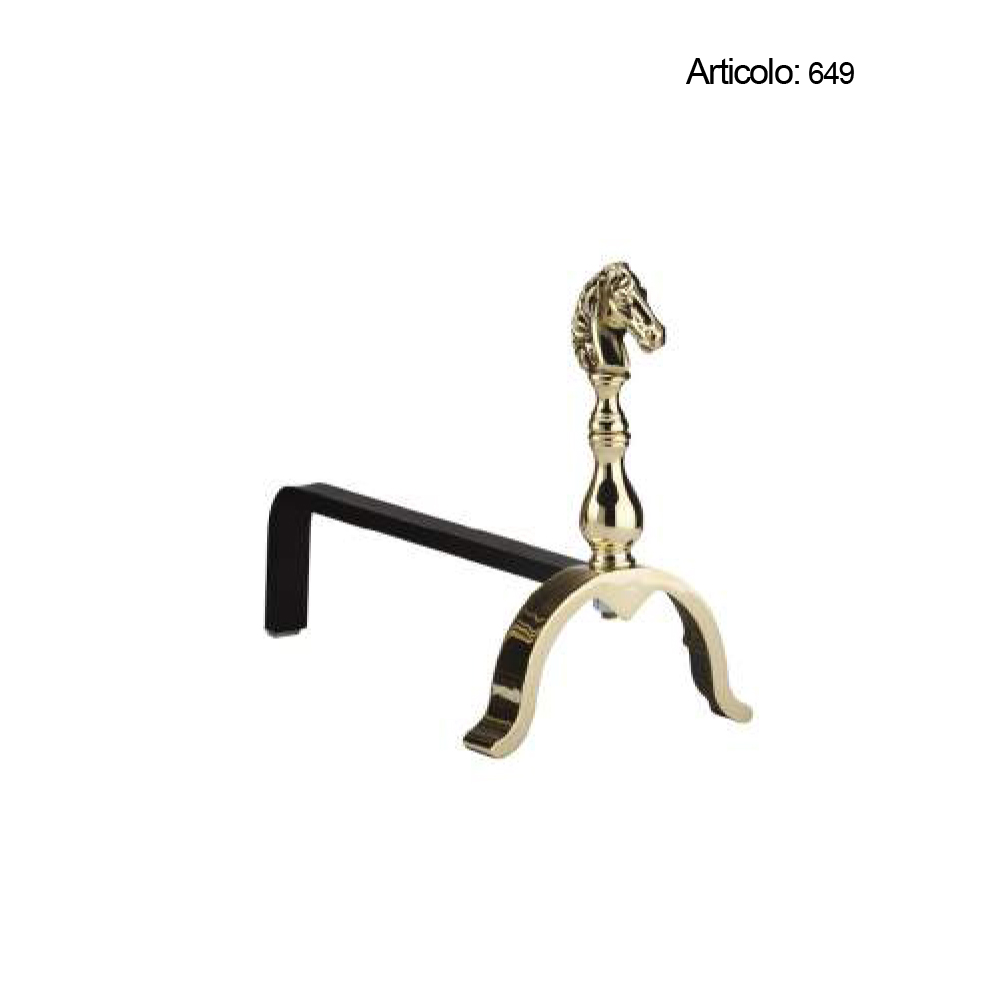 Spinardi 319 cavallo per camino in ottone H 690 mm