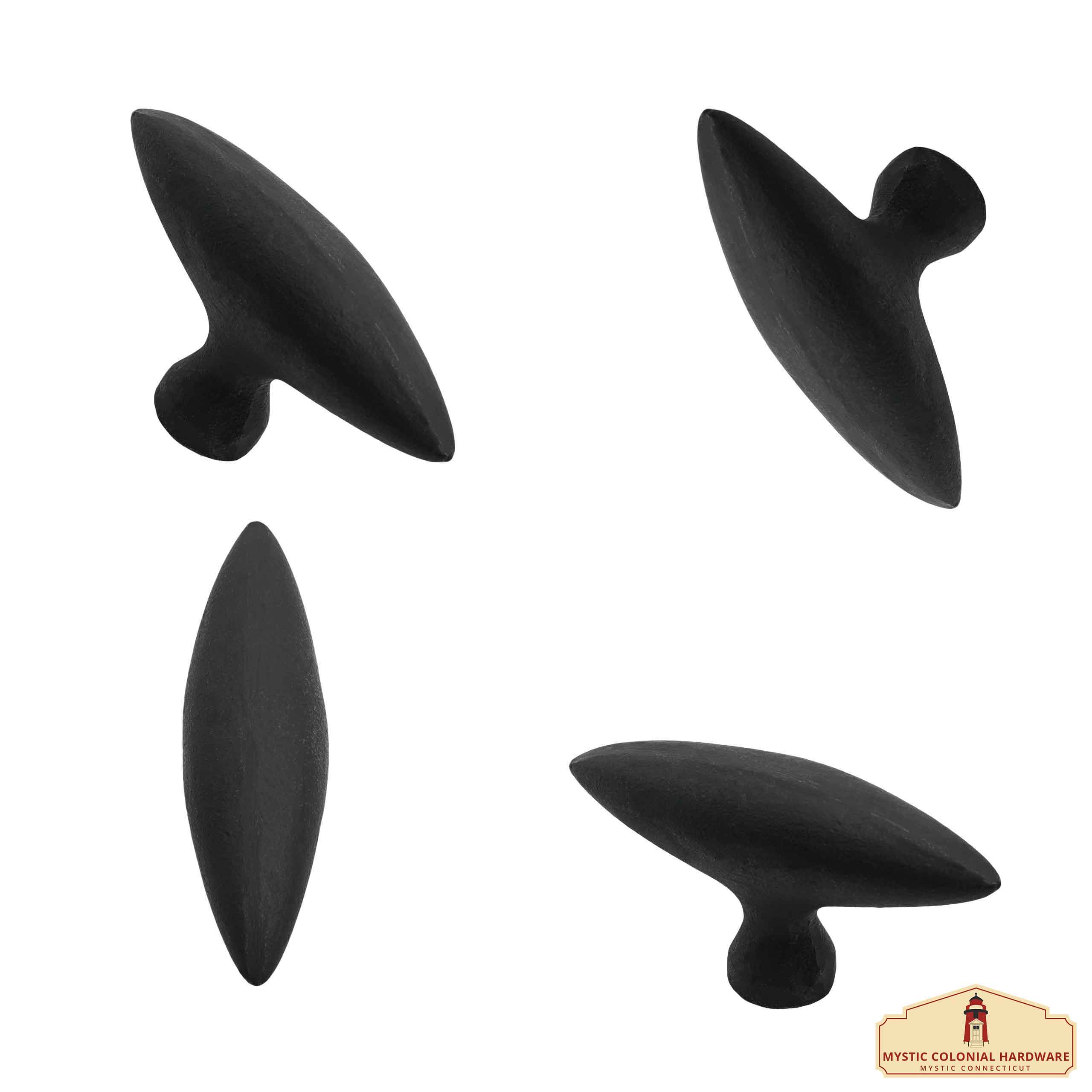 Mystic Colonial Hardware pomello ferro battuto set 4 pezzi rustico