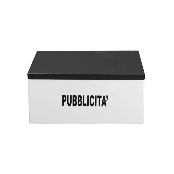 BOXOB Eternity 883 cassetta porta pubblicità esterno bianco/nero antipioggia