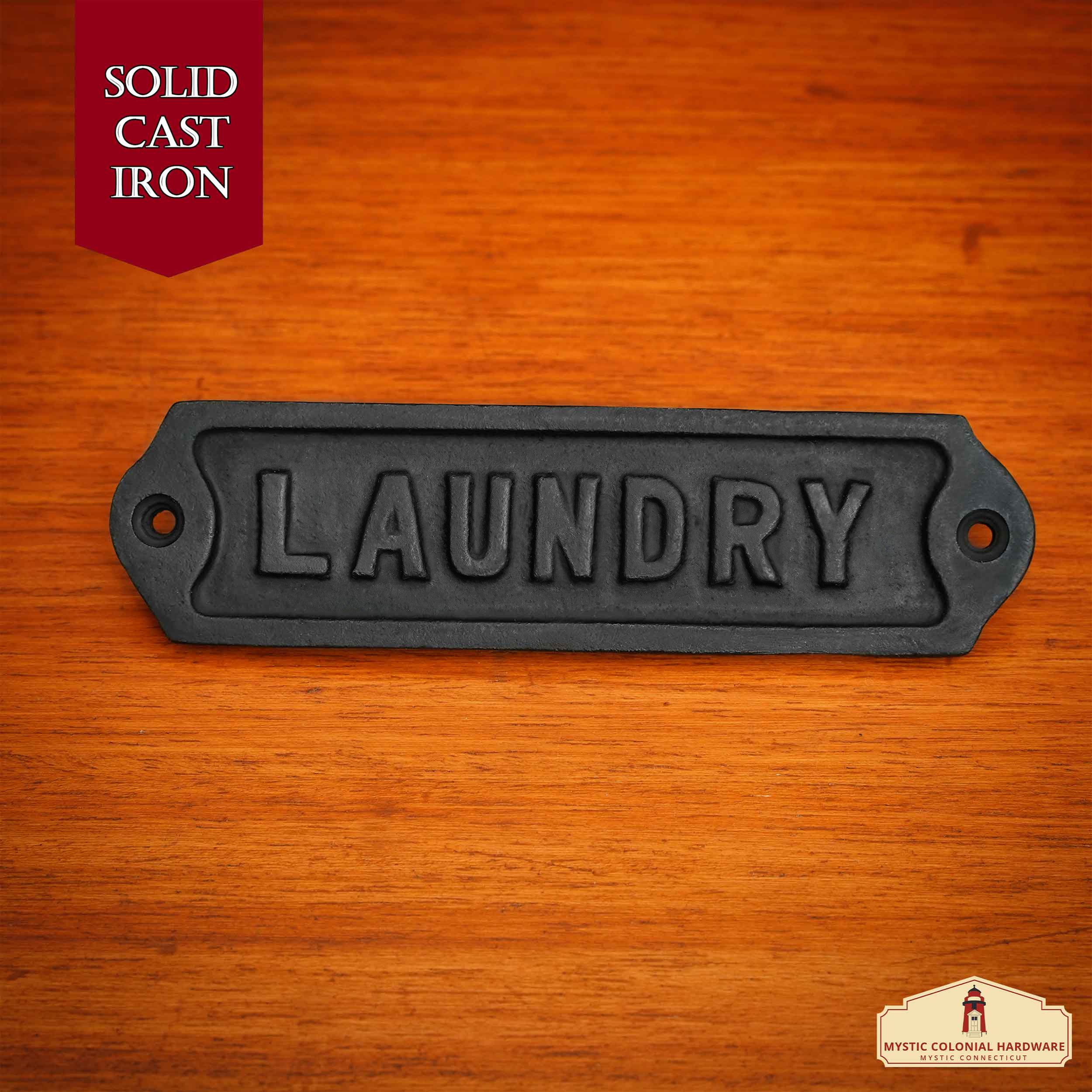 Mystic Colonial Hardware targhetta Laundry ghisa 14,2 cm