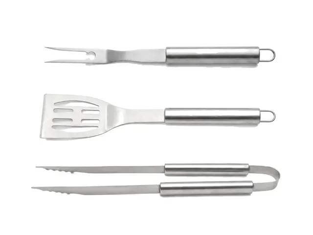 BOXOB kit utensili barbecue acciaio opacizzato 3 pezzi