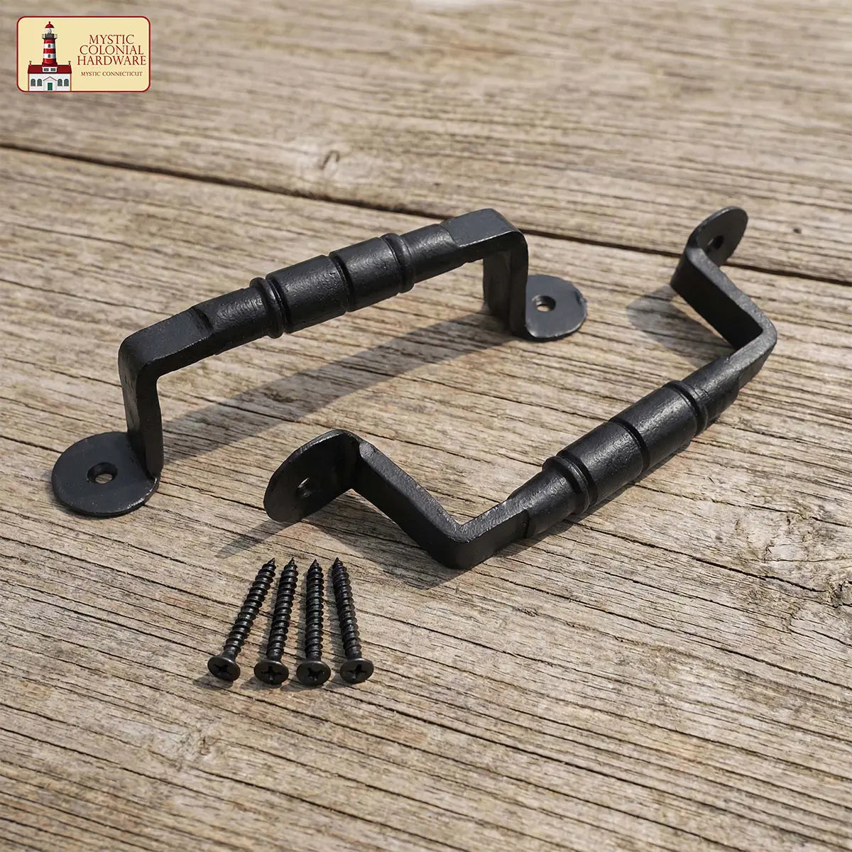 Mystic Colonial Set 2 Maniglie Barilotto Ferro Nero