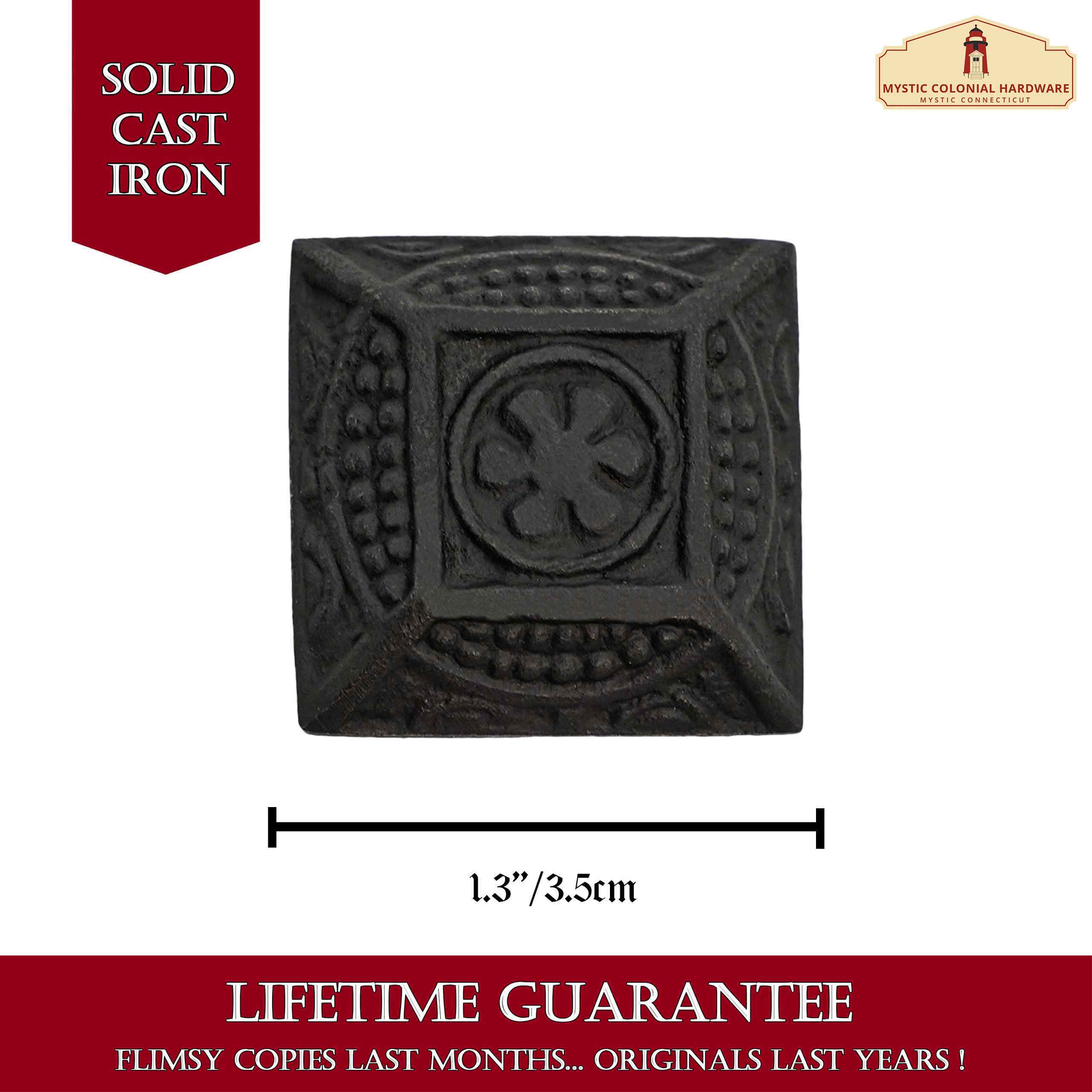 Mystic Colonial Pomello Cassetto Ferro Battuto 3,5 cm Set 4 Pezzi