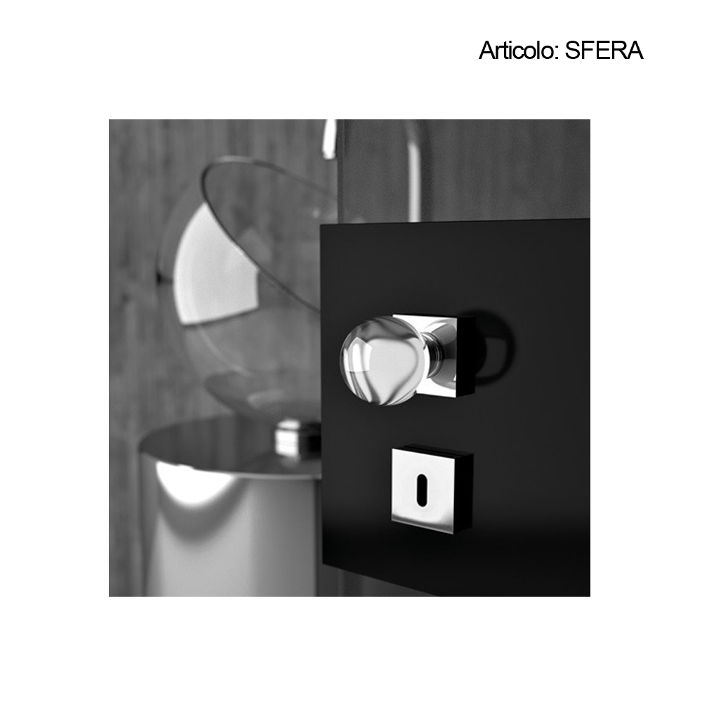 Spinardi AREFS opale nero pomoli porta vetro coppia