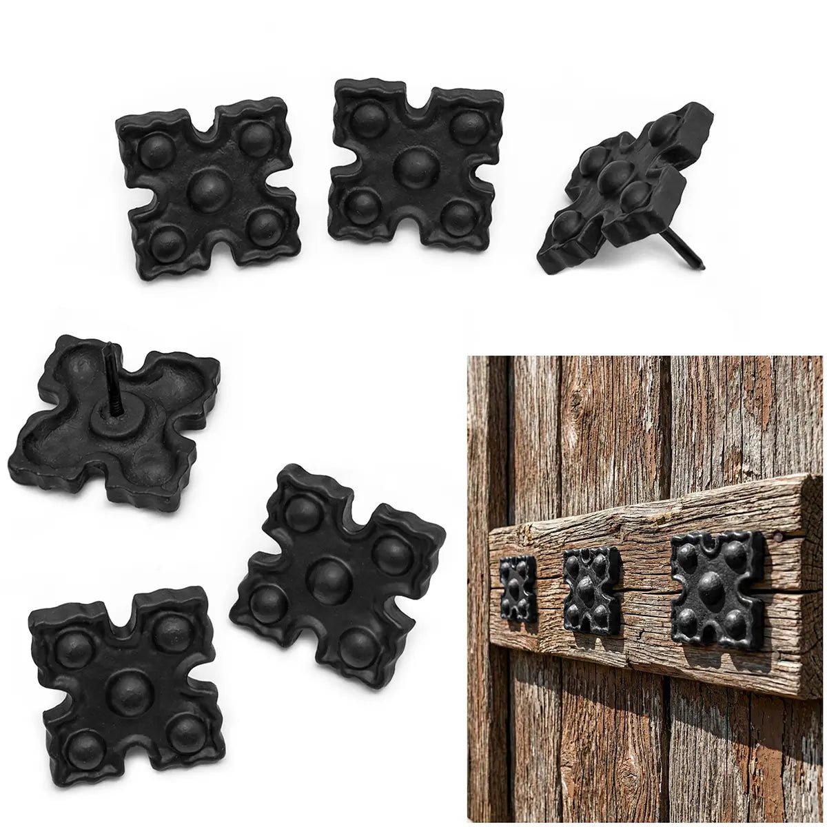 Mystic Colonial Hardware borchie ferro gotiche nere chiodi