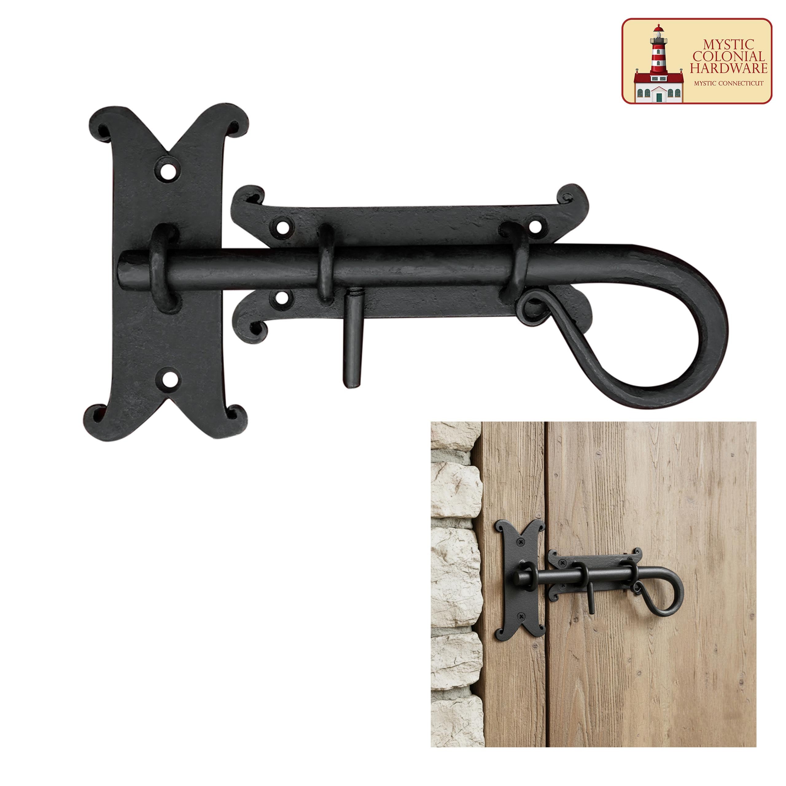 Mystic Colonial Hardware Chiavistello 22 cm Porta Ferro Battuto