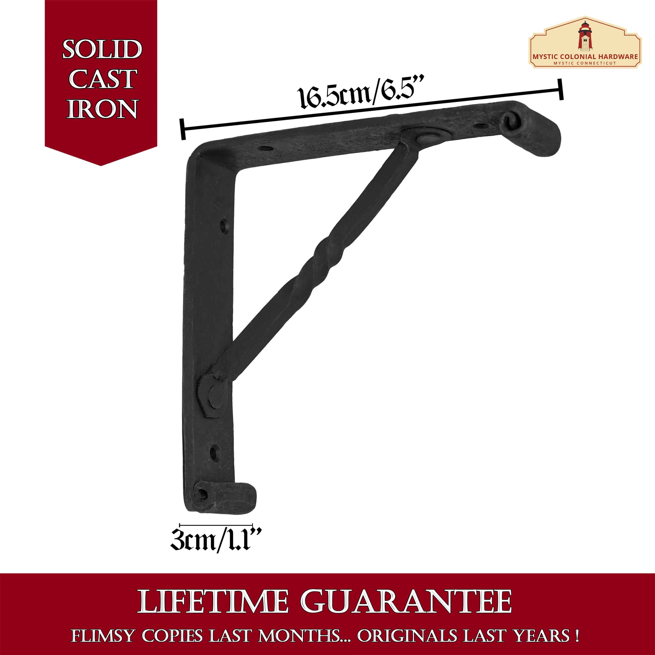 Mystic Colonial Hardware reggimensole 30x30 cm coppia ghisa nera