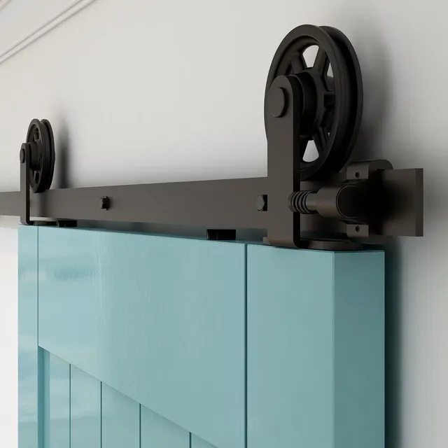 ETIASQSA binario porta scorrevole nero 200 cm kit