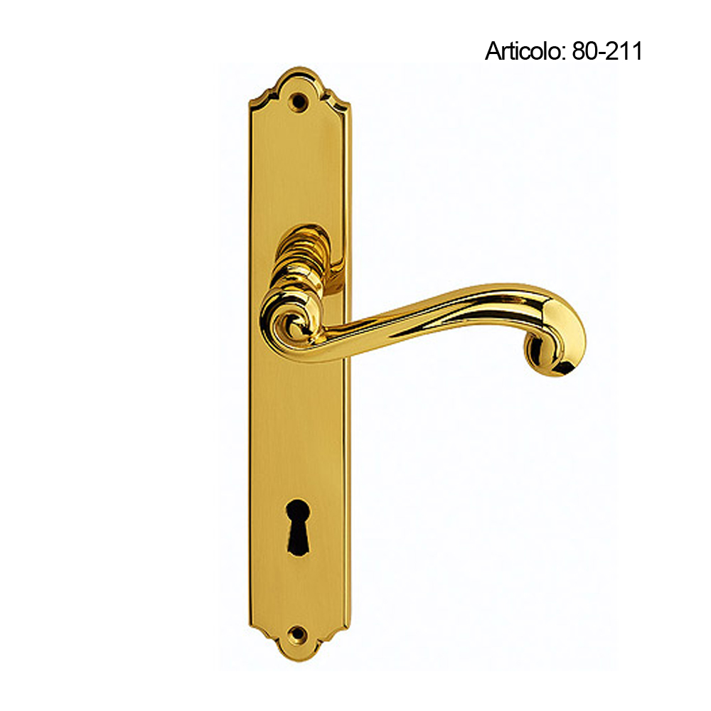 Maniglia Spinardi 10-211 per porta in ottone