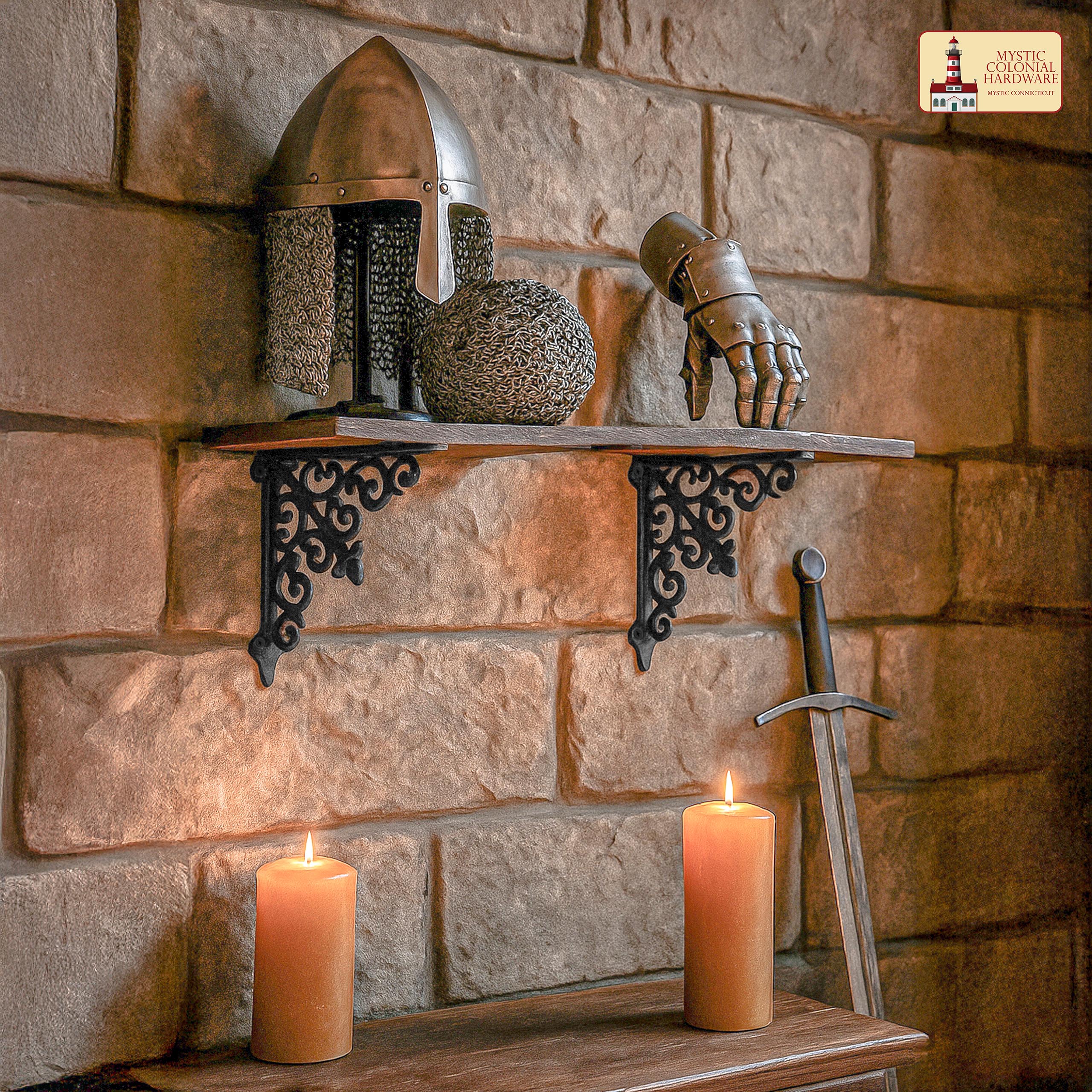 Mystic Colonial Hardware Reggimensola Ferro 20x20 cm Coppia Rustico