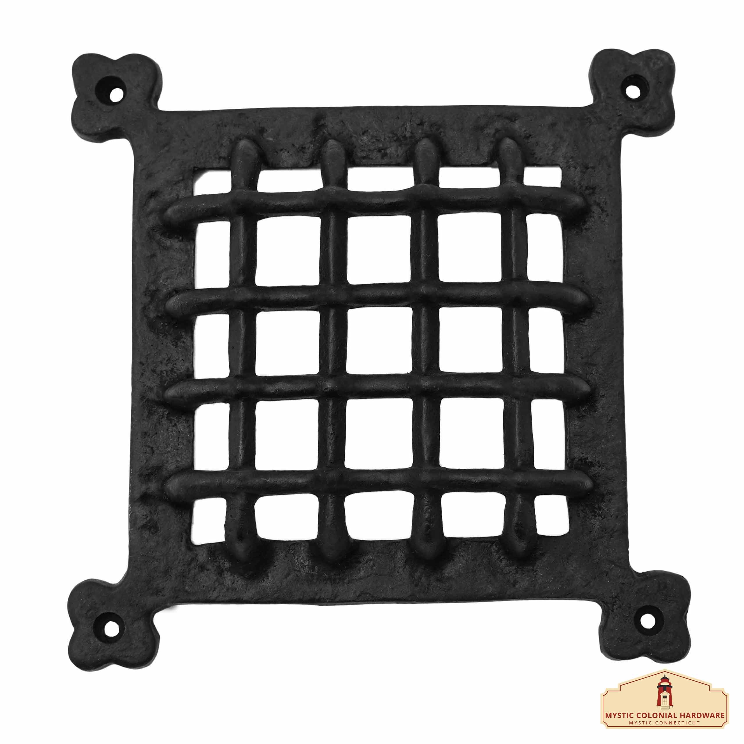 Mystic Colonial Hardware Griglia Spioncino 16x16 cm Ghisa Nera