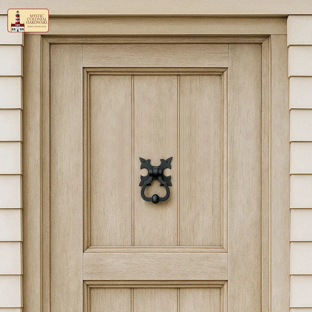 Mystic Colonial Hardware Gothic battente porta ferro battuto nero