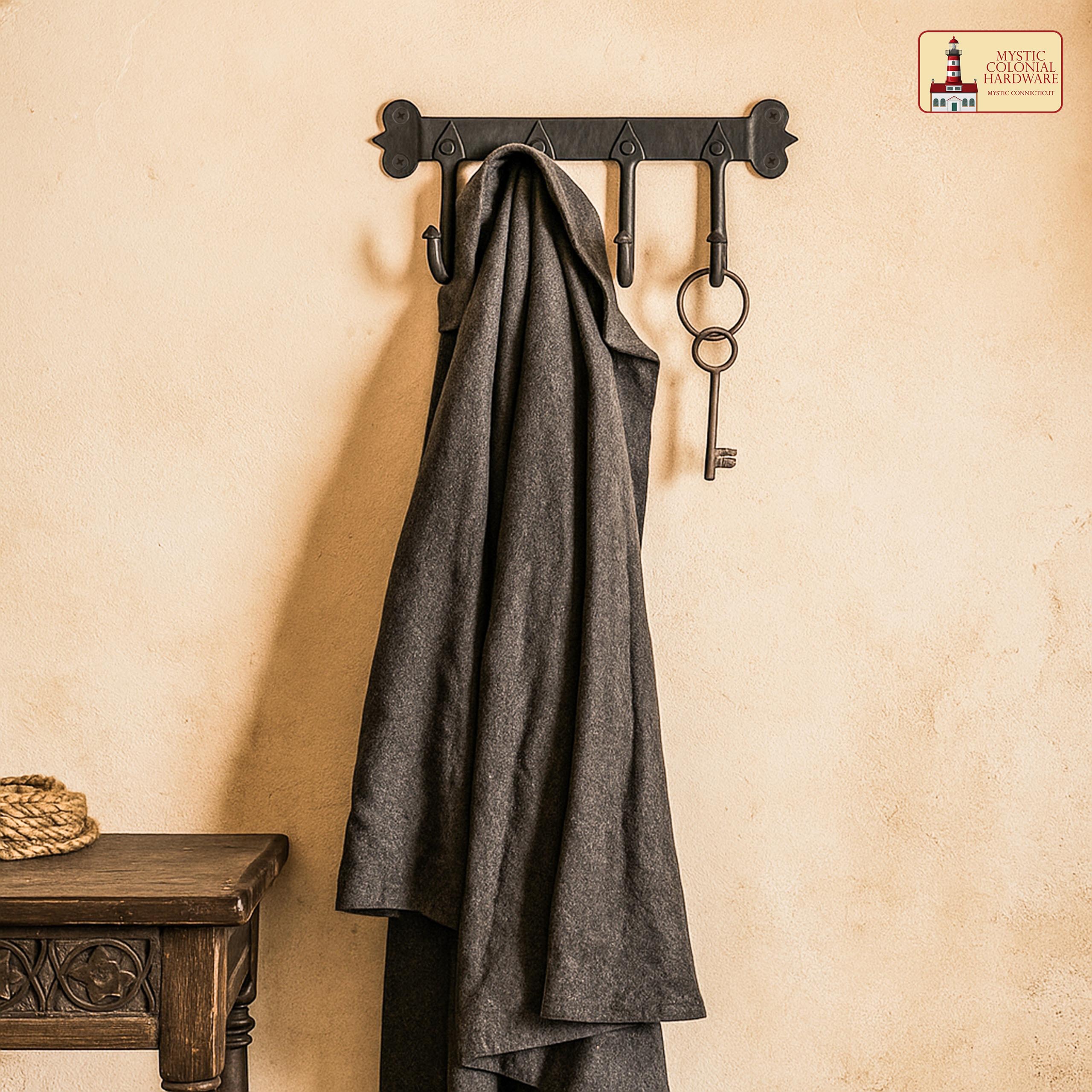 Mystic Colonial Hardware Appendiabiti 4 Ganci Ferro 29,2 cm