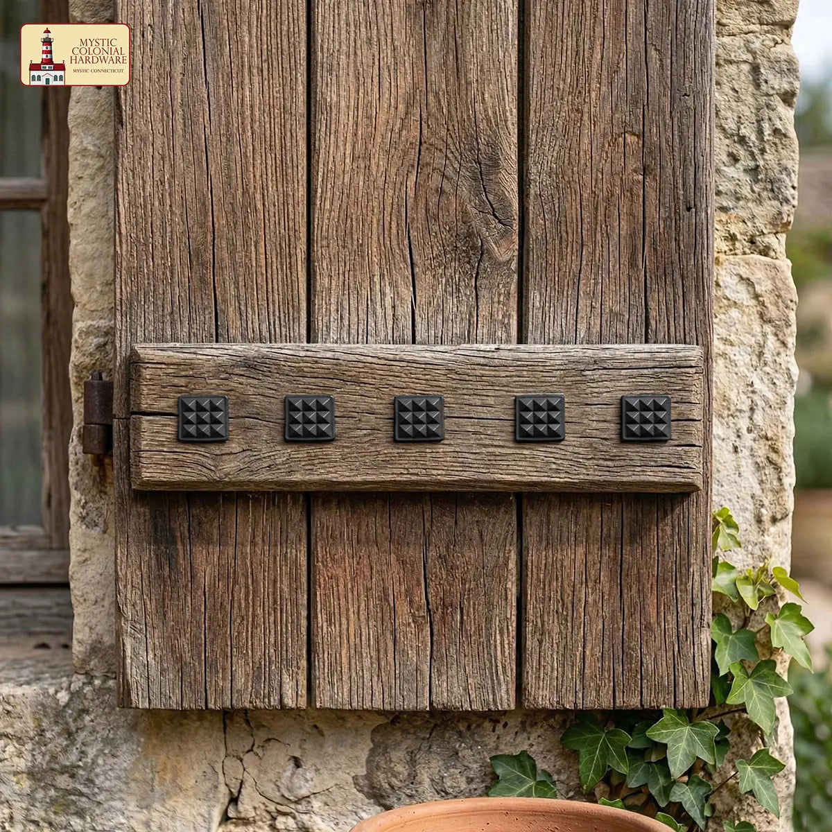 Mystic Colonial Hardware Borchie Ferro Quadrate Decorative Nero