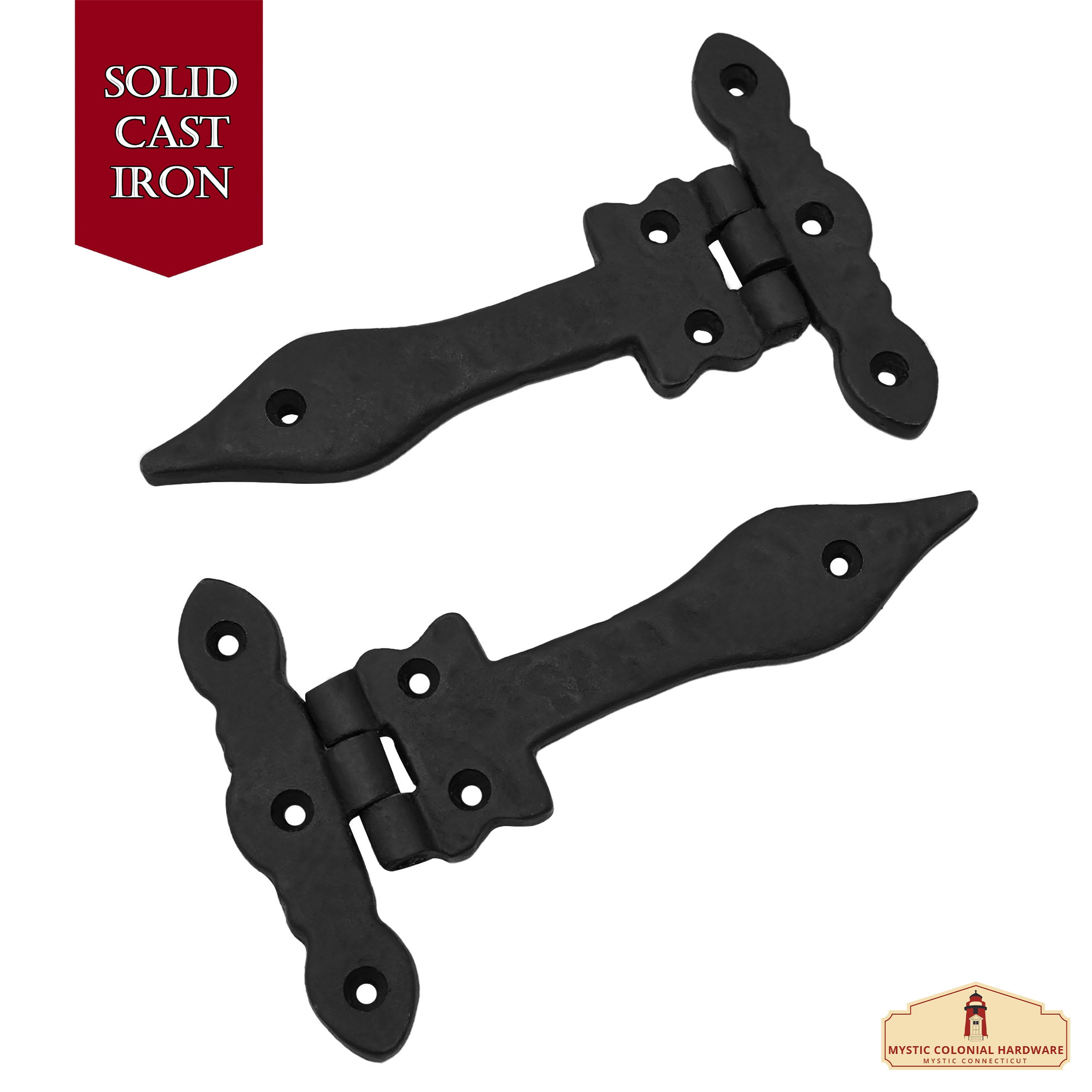 Mystic Colonial Hardware cerniere porta 4" coppia ferro nero