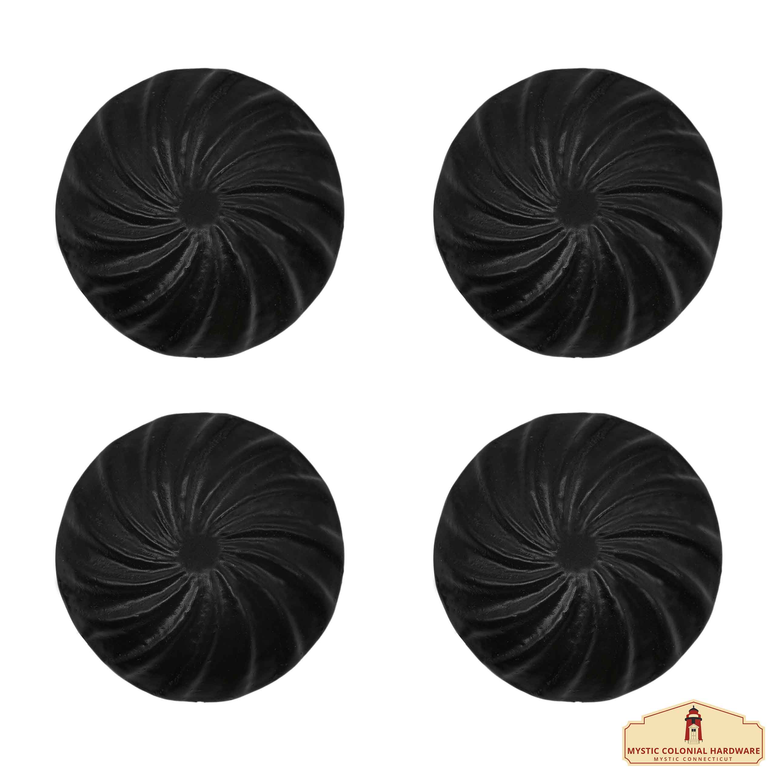 Mystic Colonial Hardware pomelli ferro battuto set 4 pezzi 4 cm
