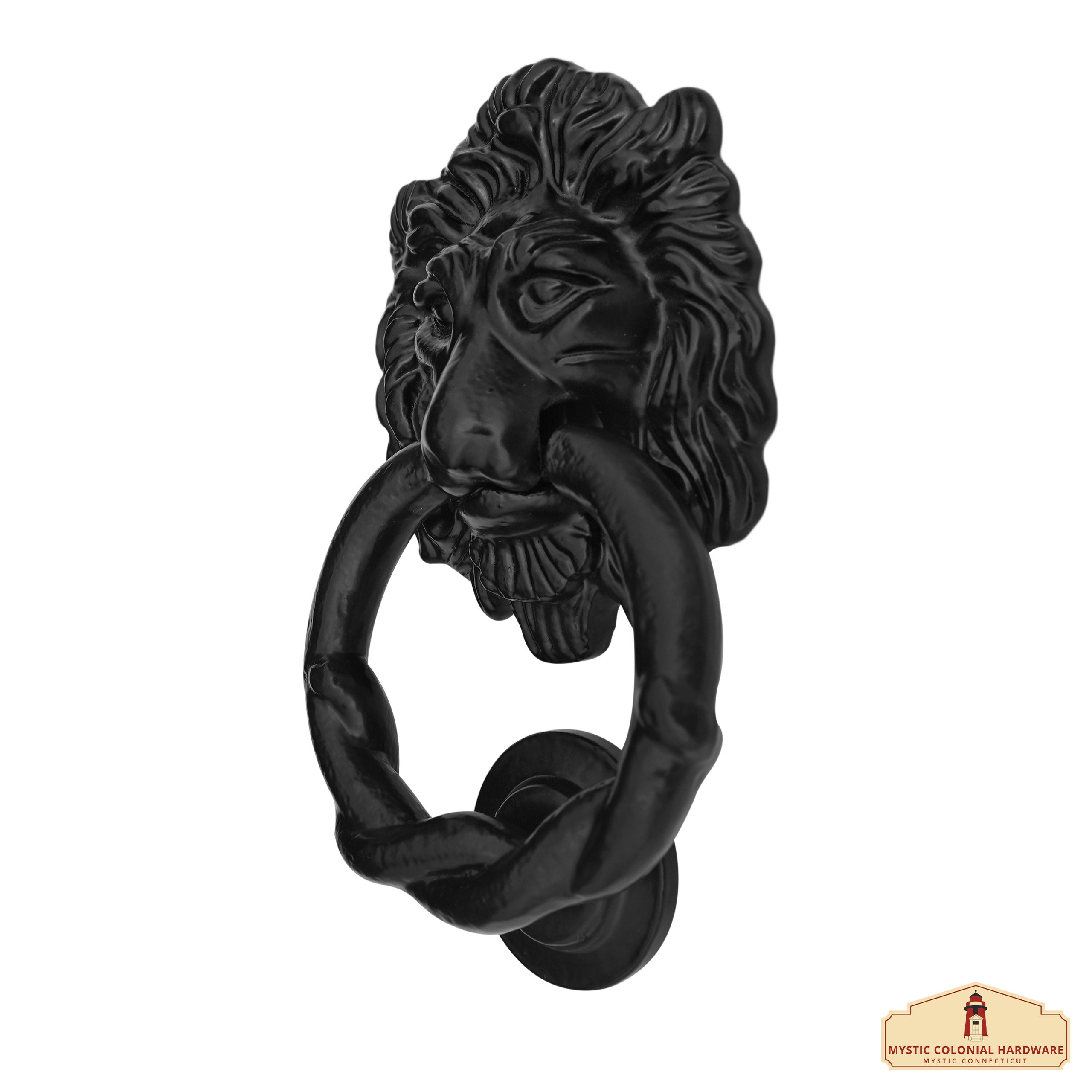 Mystic Colonial Batacchio Leone Ferro Battuto 15,2 cm Nero