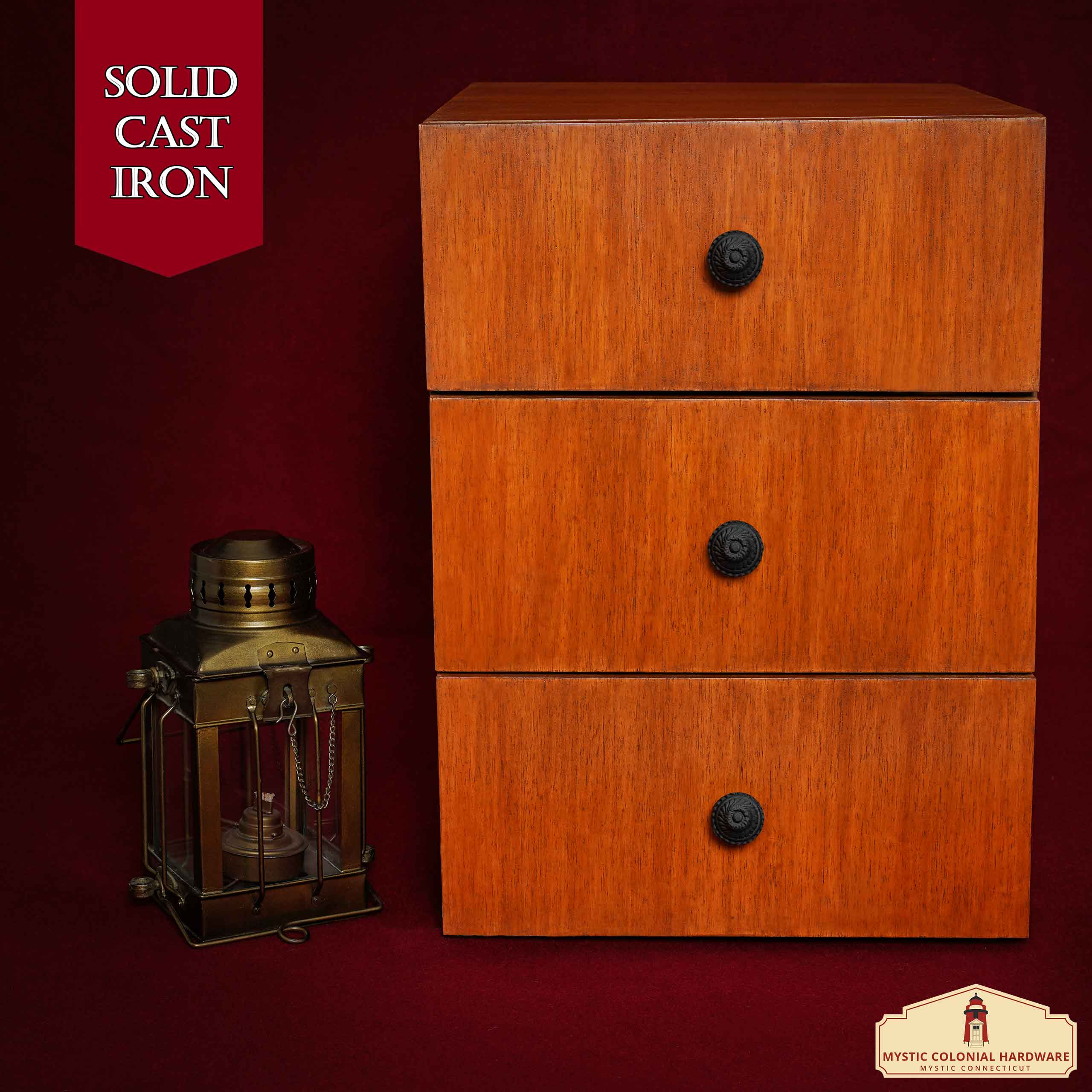 Mystic Colonial Hardware pomelli mobili ferro set 4 pezzi nero