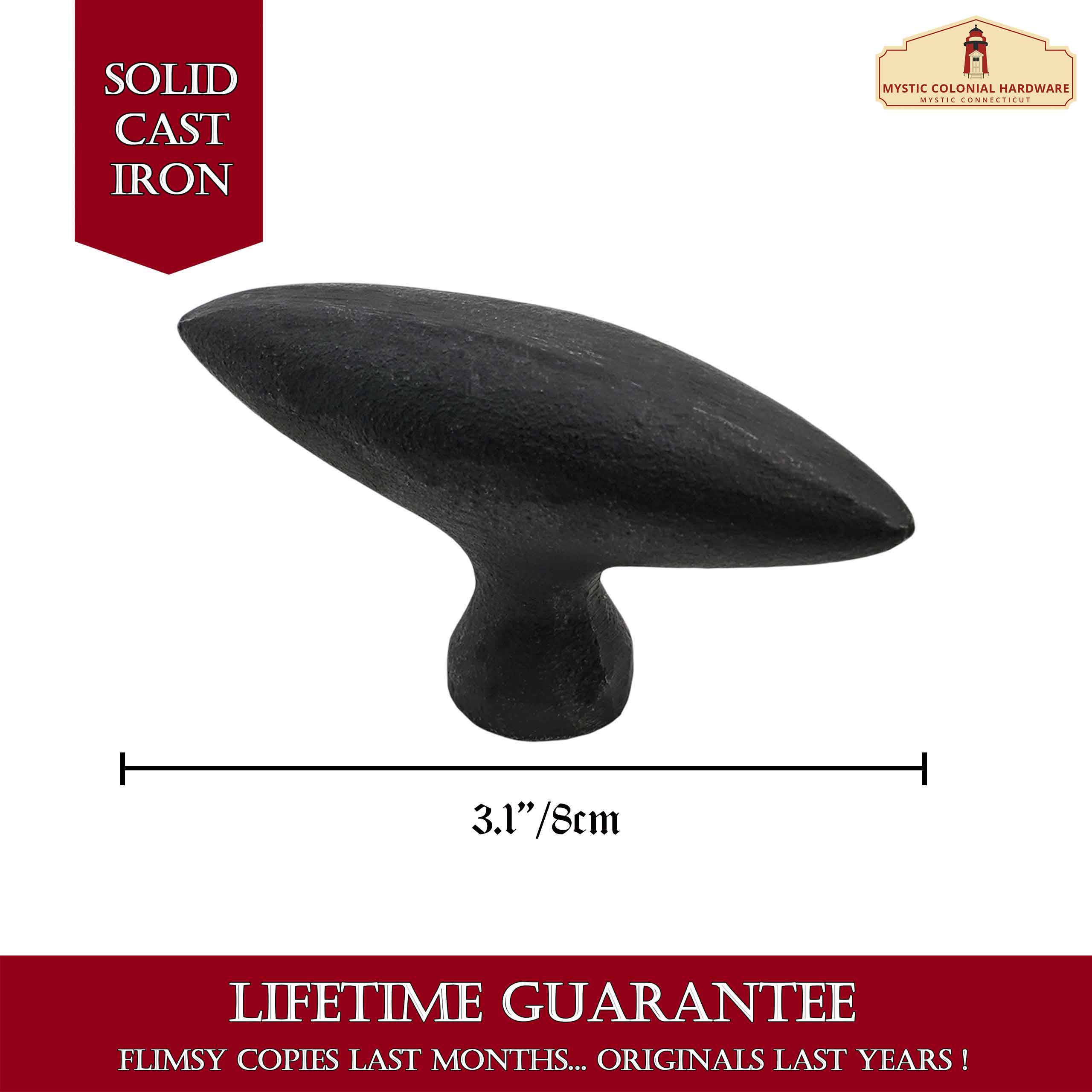 Mystic Colonial Hardware pomello ferro battuto set 4 pezzi rustico