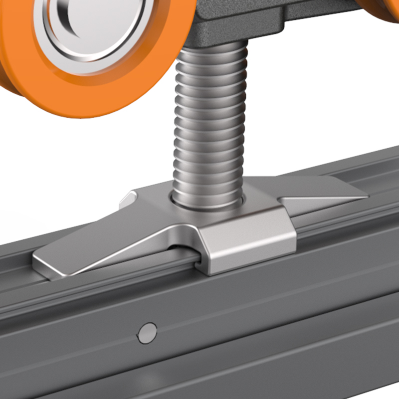 TopStrong carrello porta legno scorrevole 45 kg regolazione binario