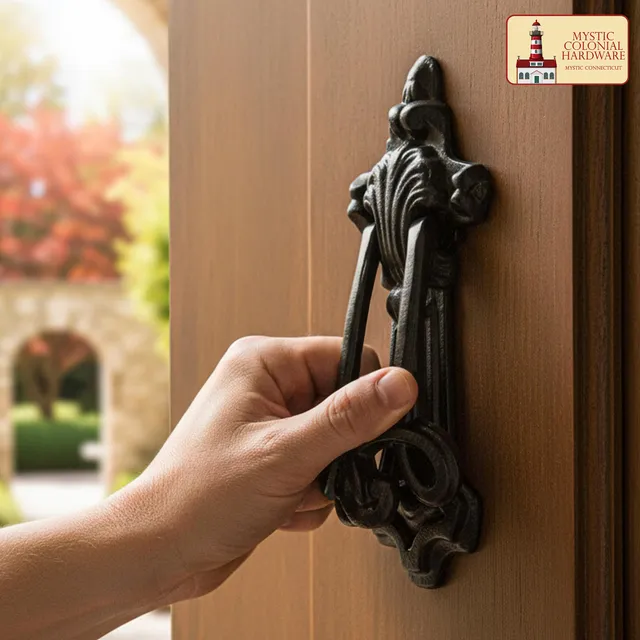 Mystic Colonial Hardware Gothic battente porta ferro nero 20 cm