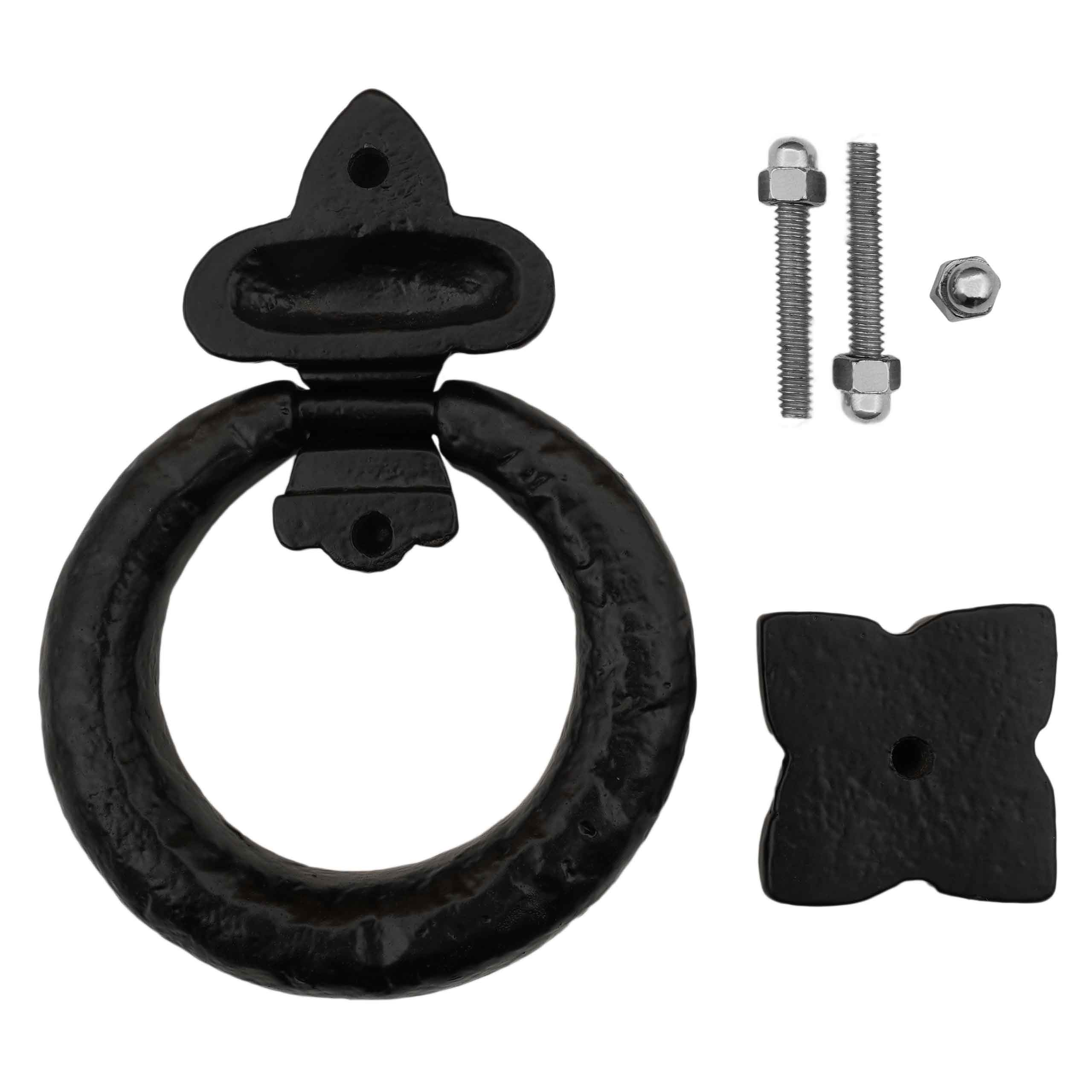 Mystic Colonial Hardware Ring battente porta ferro nero 12,7 cm